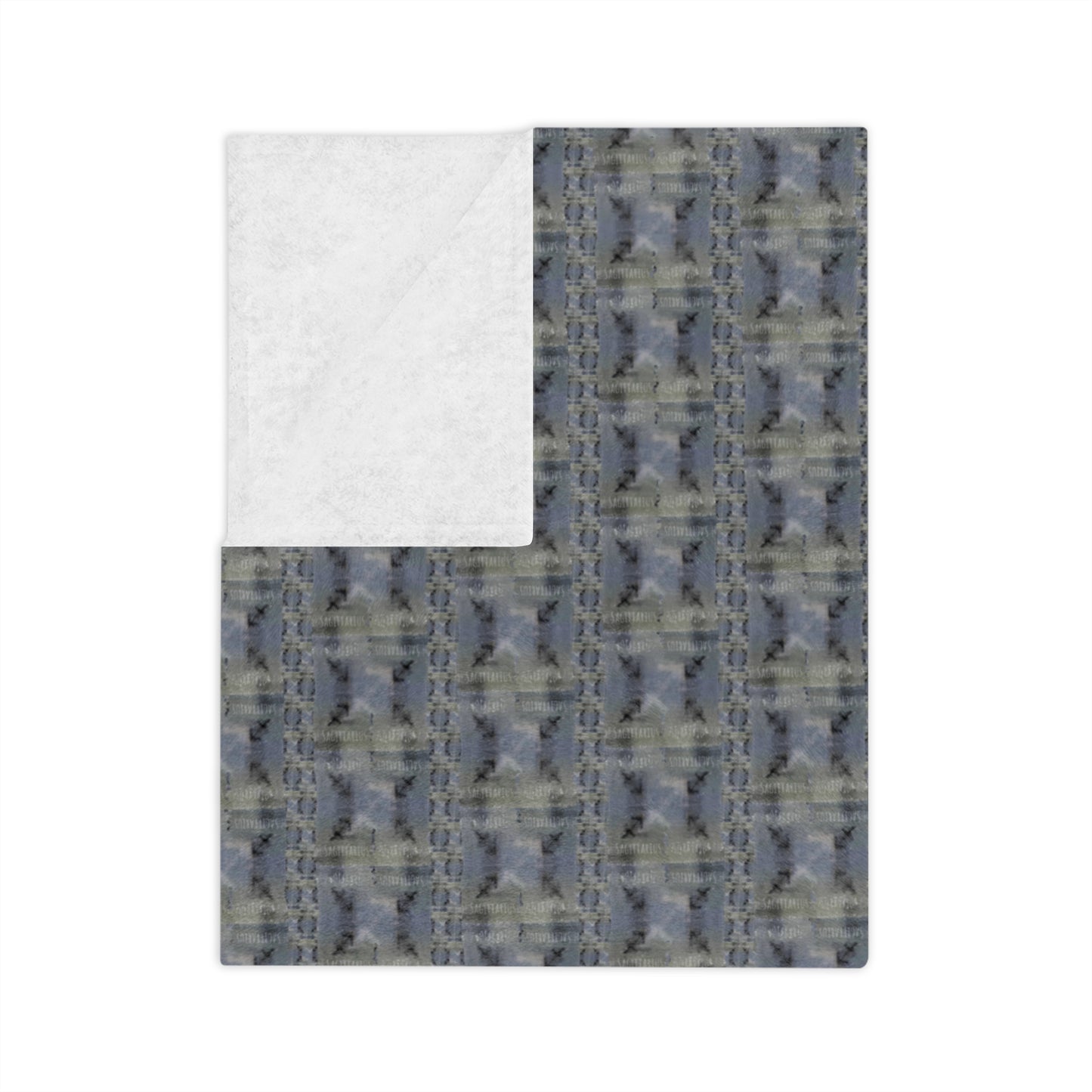 Sagittarius Glyph Print Minky Velveteen Blanket