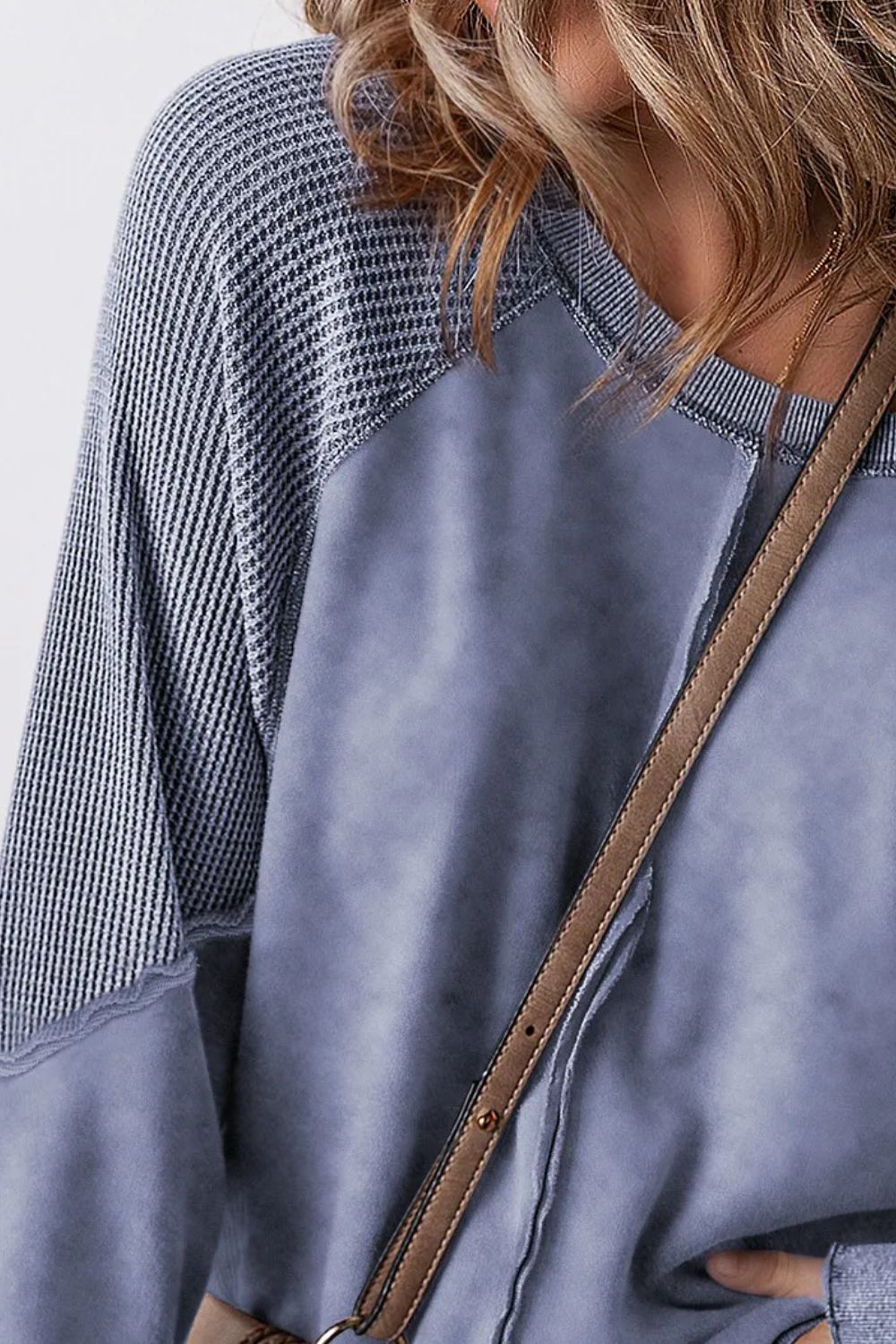 Women's Lucky Pick COTTON BLEND Exposed Seam Long Sleeve Sweatshirt