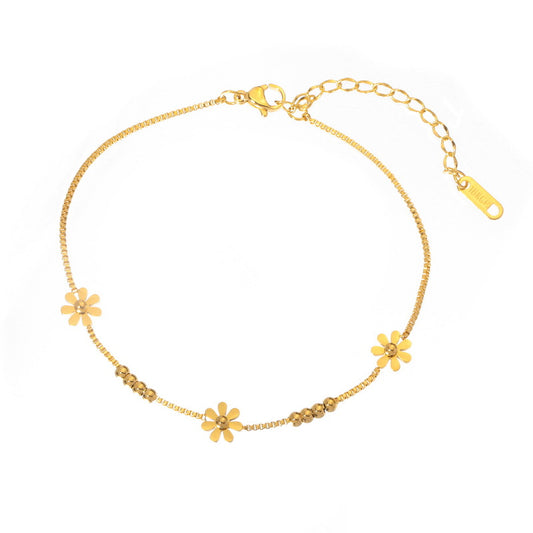 ZZZ Jewelry Exquisite Simple Sweet Daisy Design Versatile Anklet