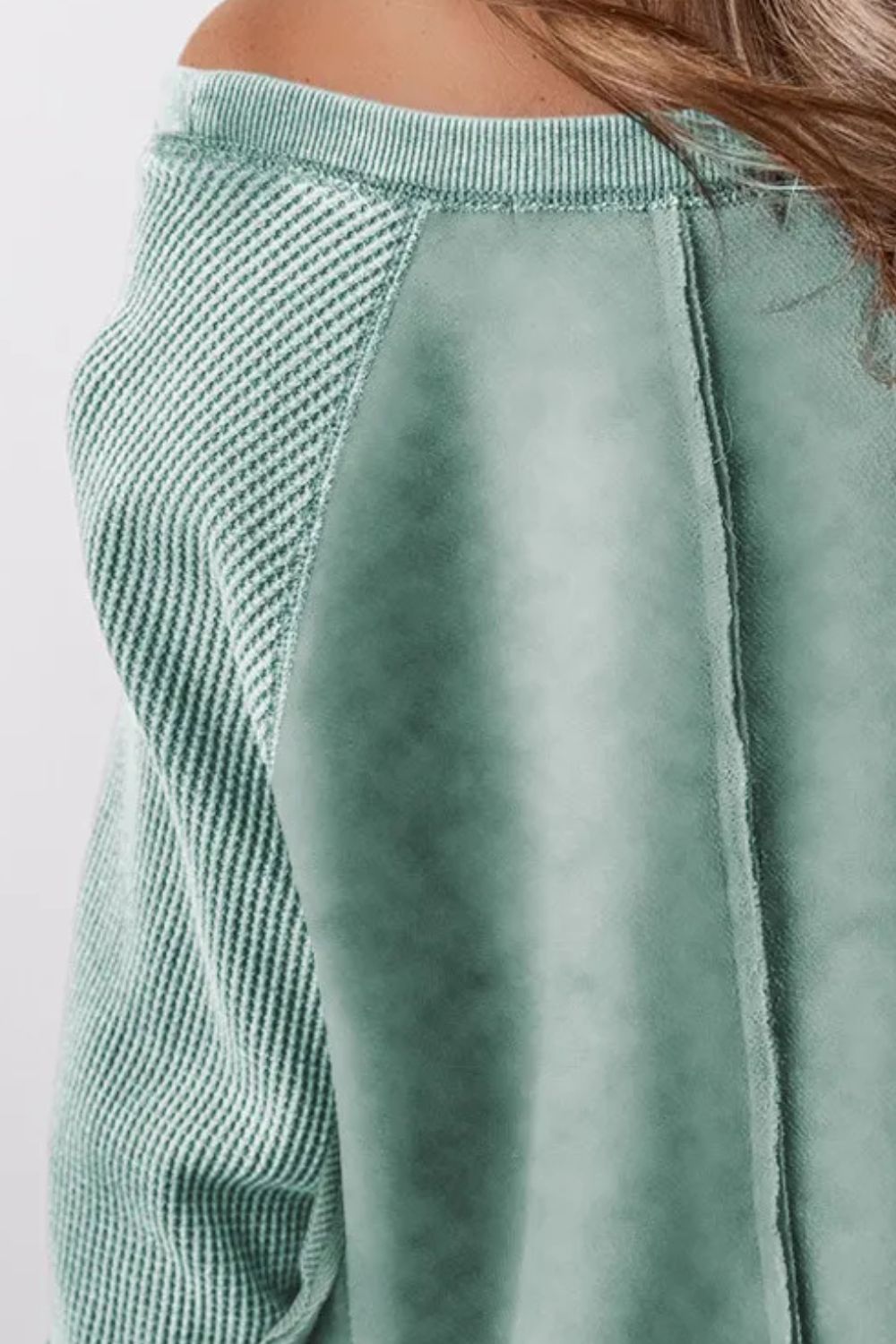 Women's Lucky Pick COTTON BLEND Exposed Seam Long Sleeve Sweatshirt