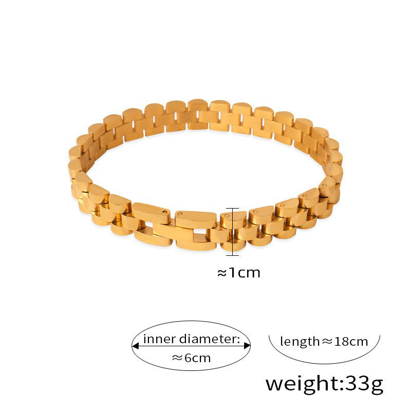 Men's Jewelry 18K gold light luxury fashion thick chain design hip-hop style men's bracelet