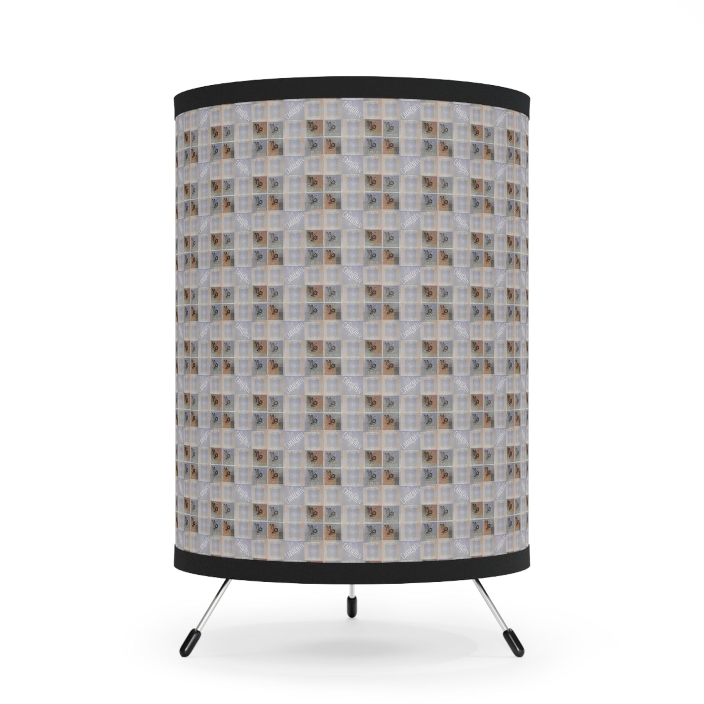 CAPRICORN Glyph Print Lamp TriPod with High-Res Printed Shade (Capricorn)