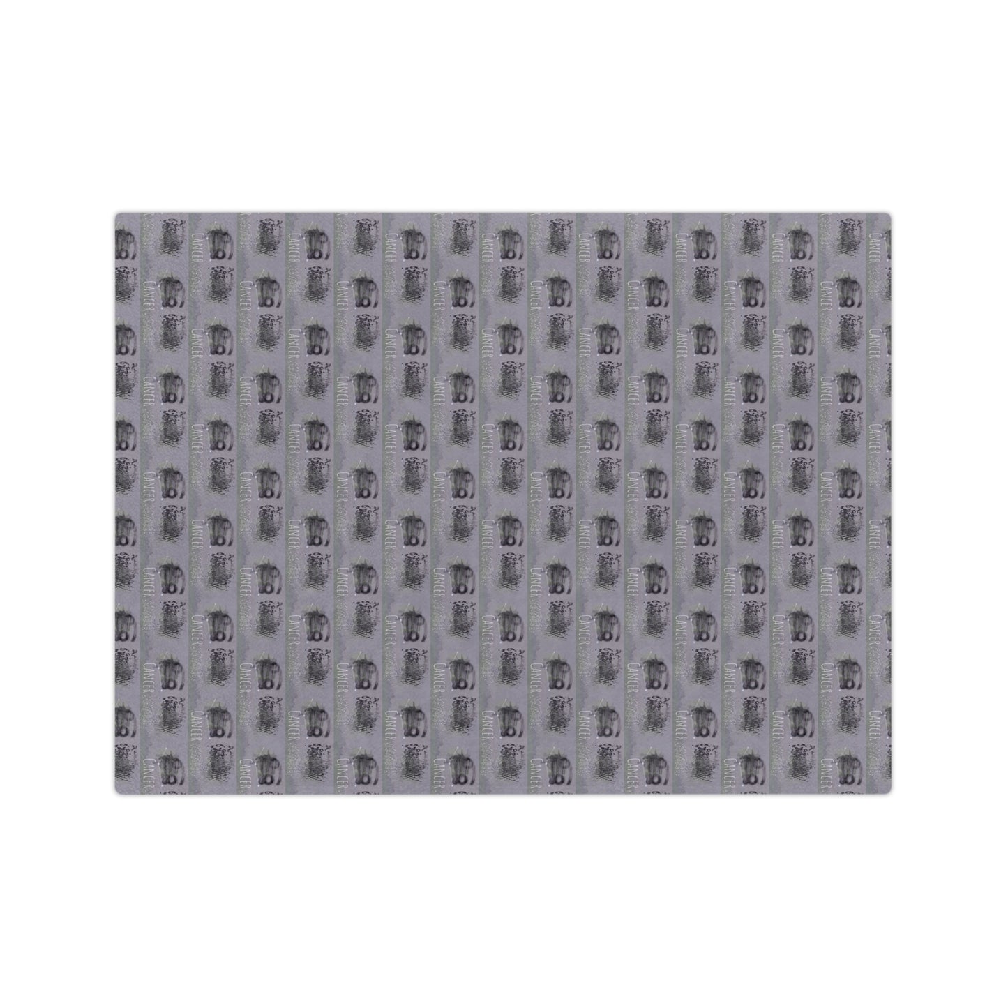CANCER Glyph Print Minky Velveteen Blanket