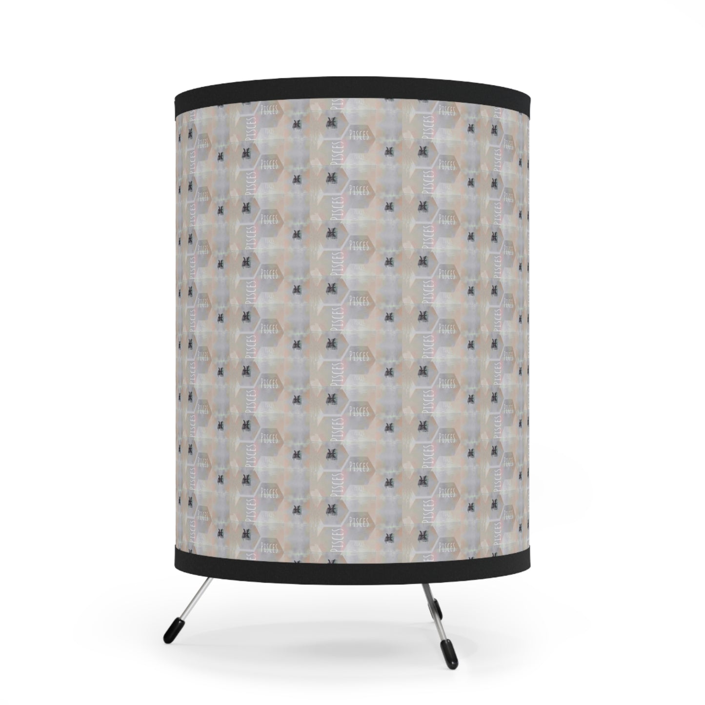 PISCES Glyph Print Lamp TriPod with High-Res Printed Shade (Pisces)