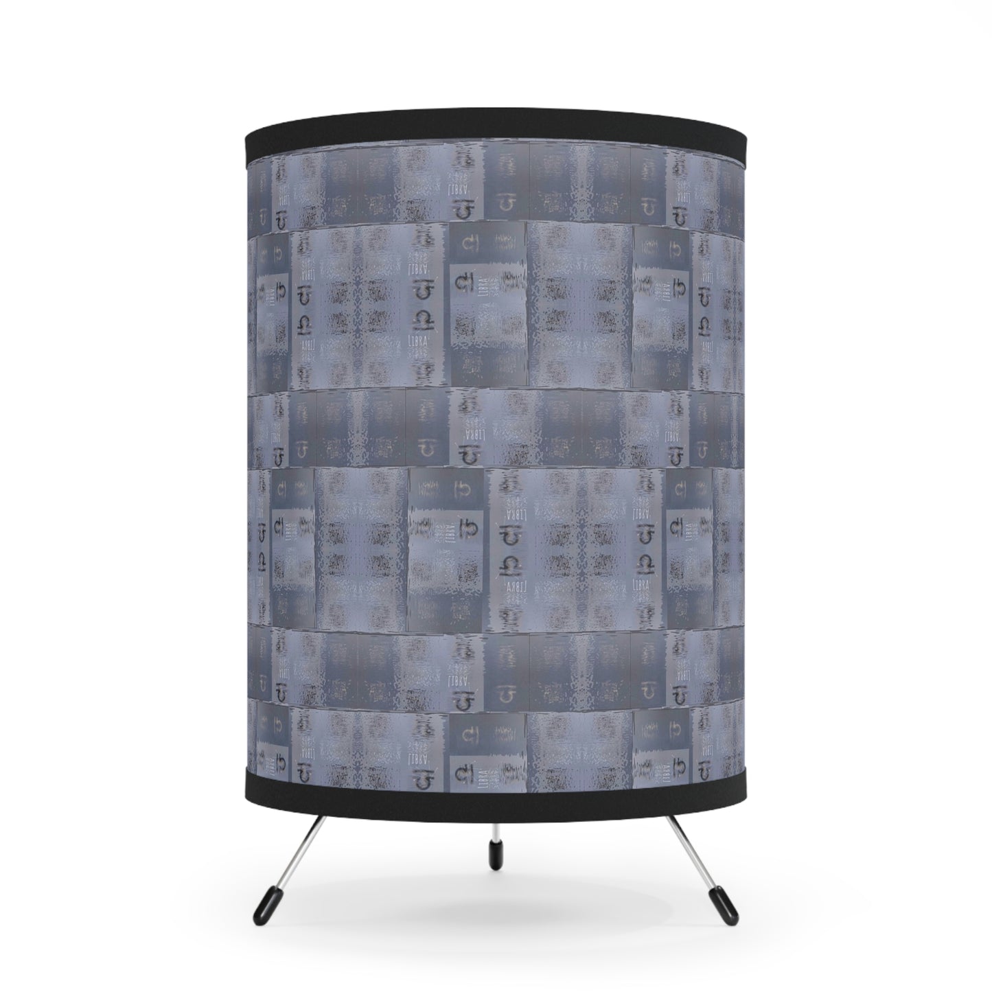 LIBRA Glyph Print Lamp TriPod with High-Res Printed Shade (Libra)