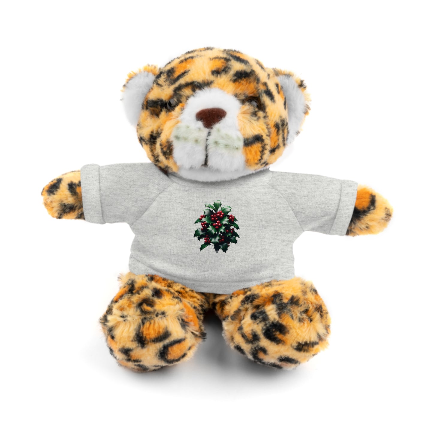 Calendar MONTH 12 December Flower “Holly” Tee shirt detail on Animal of choice (5) to choose from - Perfect Gift for Babies and Toddlers