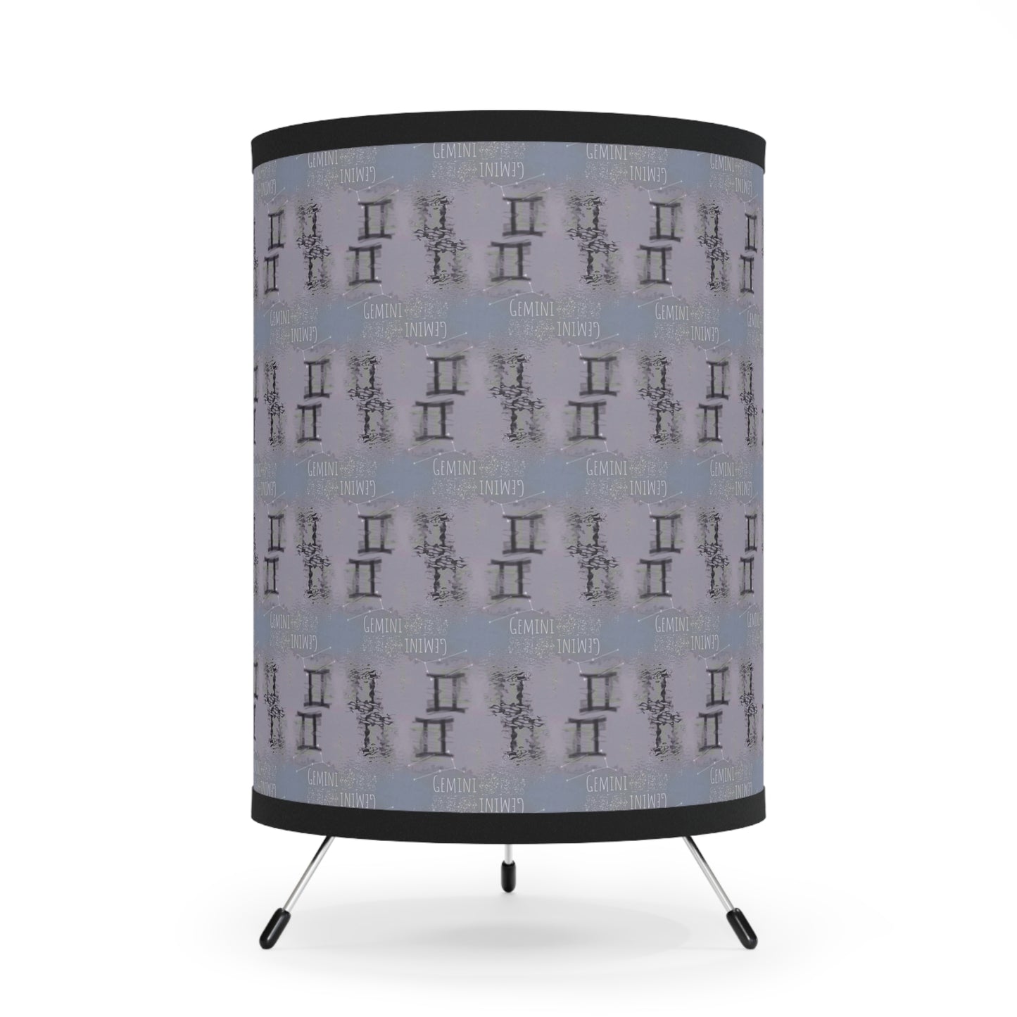 GEMINI Glyph Print Lamp TriPod High-Res Printed Shade (Gemini)