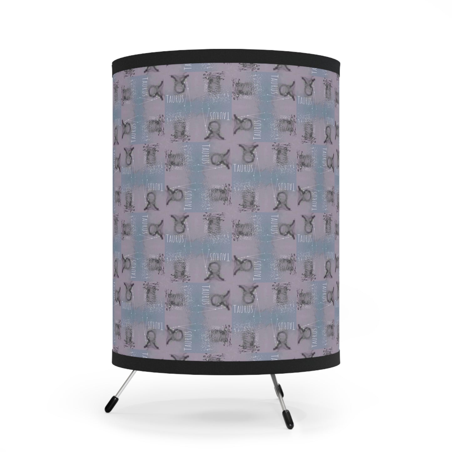 TAURUS Glyph Print Lamp TriPod with High-Res Printed Shade (Taurus)