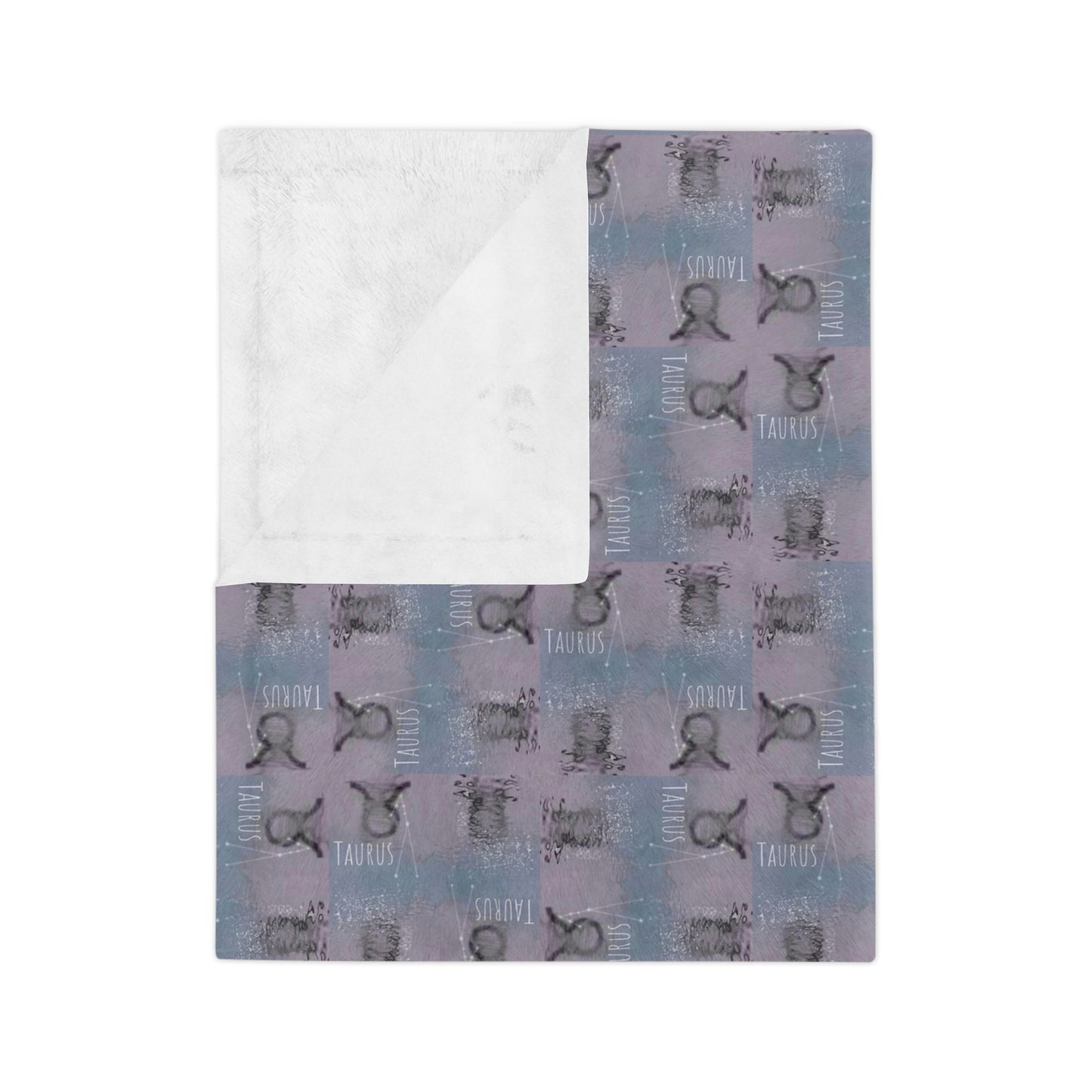 TAURUS Glyph Print Minky Velveteen Blanket