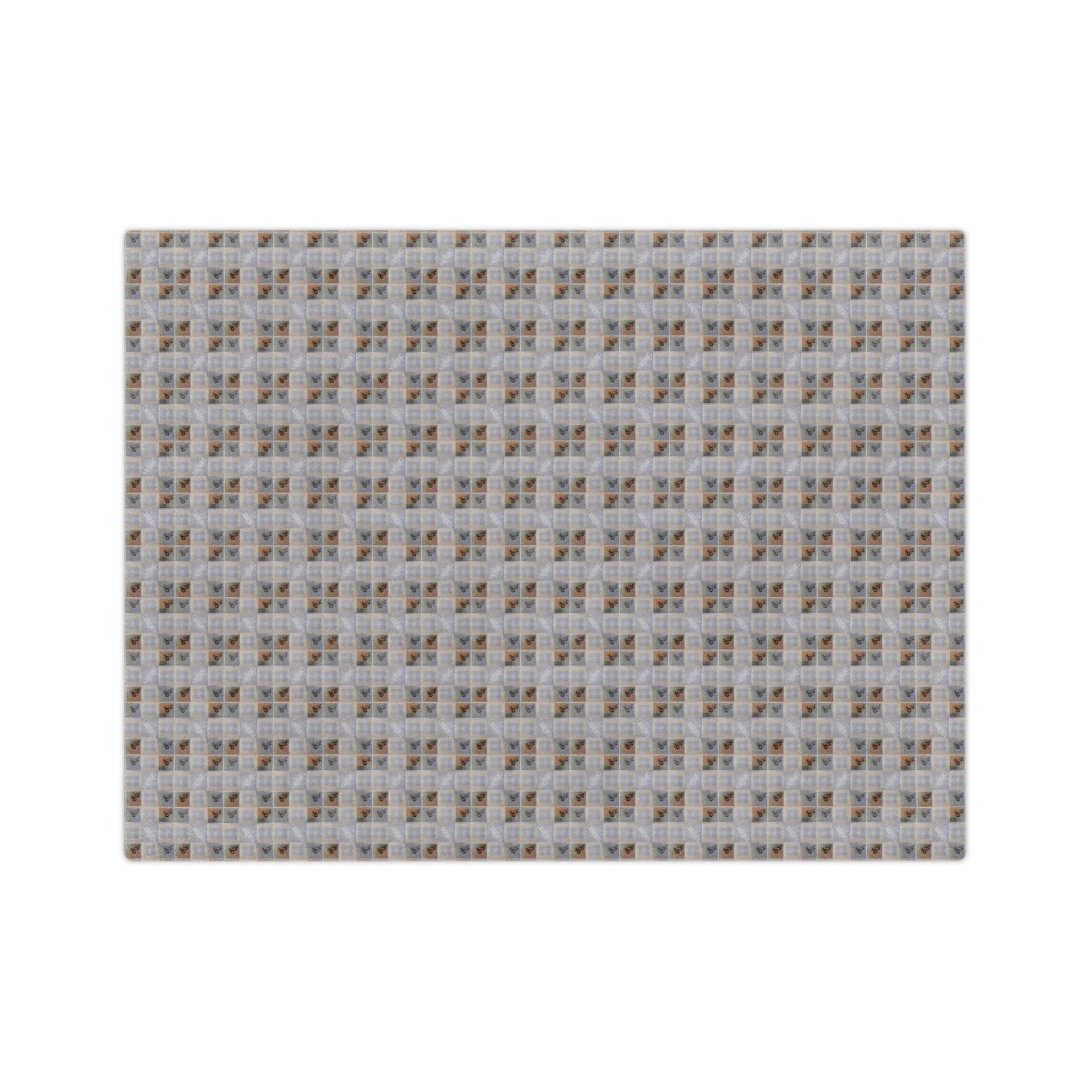 CAPRICORN Glyph Print Minky Velveteen Faux Blanket