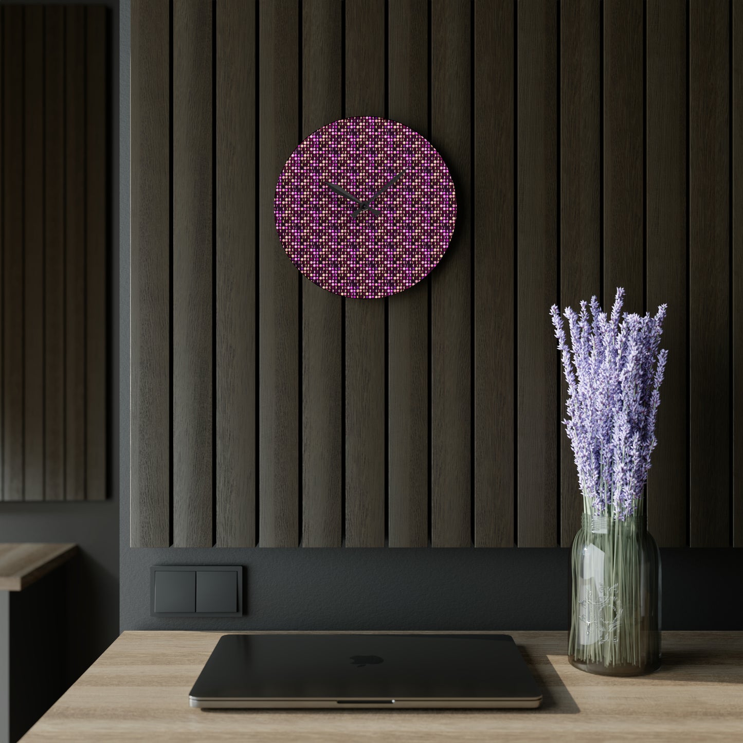 Wall Clock Pink Lunar