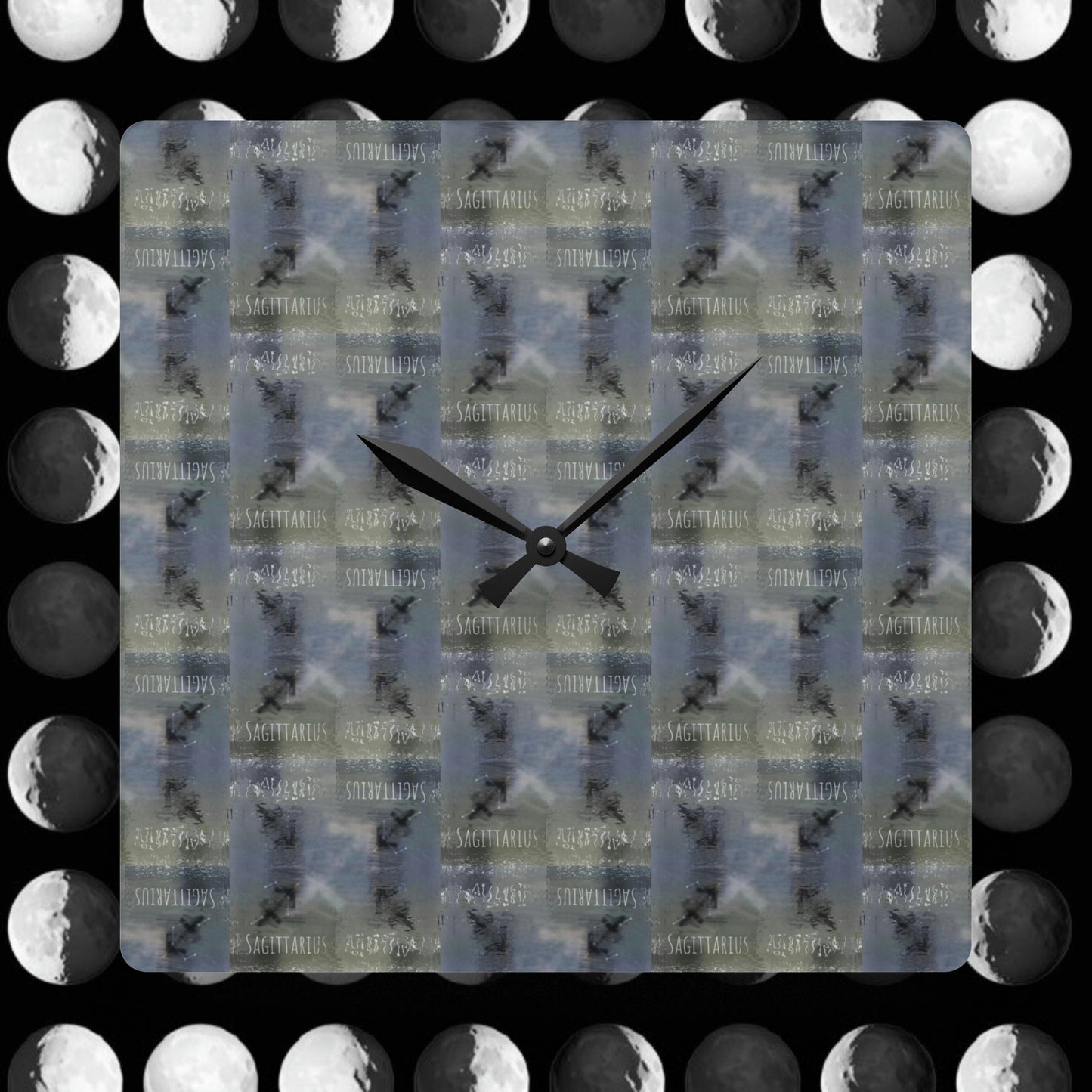 SAGITTARIUS Glyph Print Wall Clock (Sagittarius)