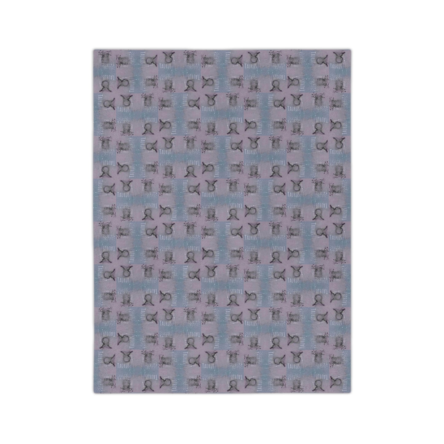 TAURUS Glyph Print Minky Velveteen Blanket