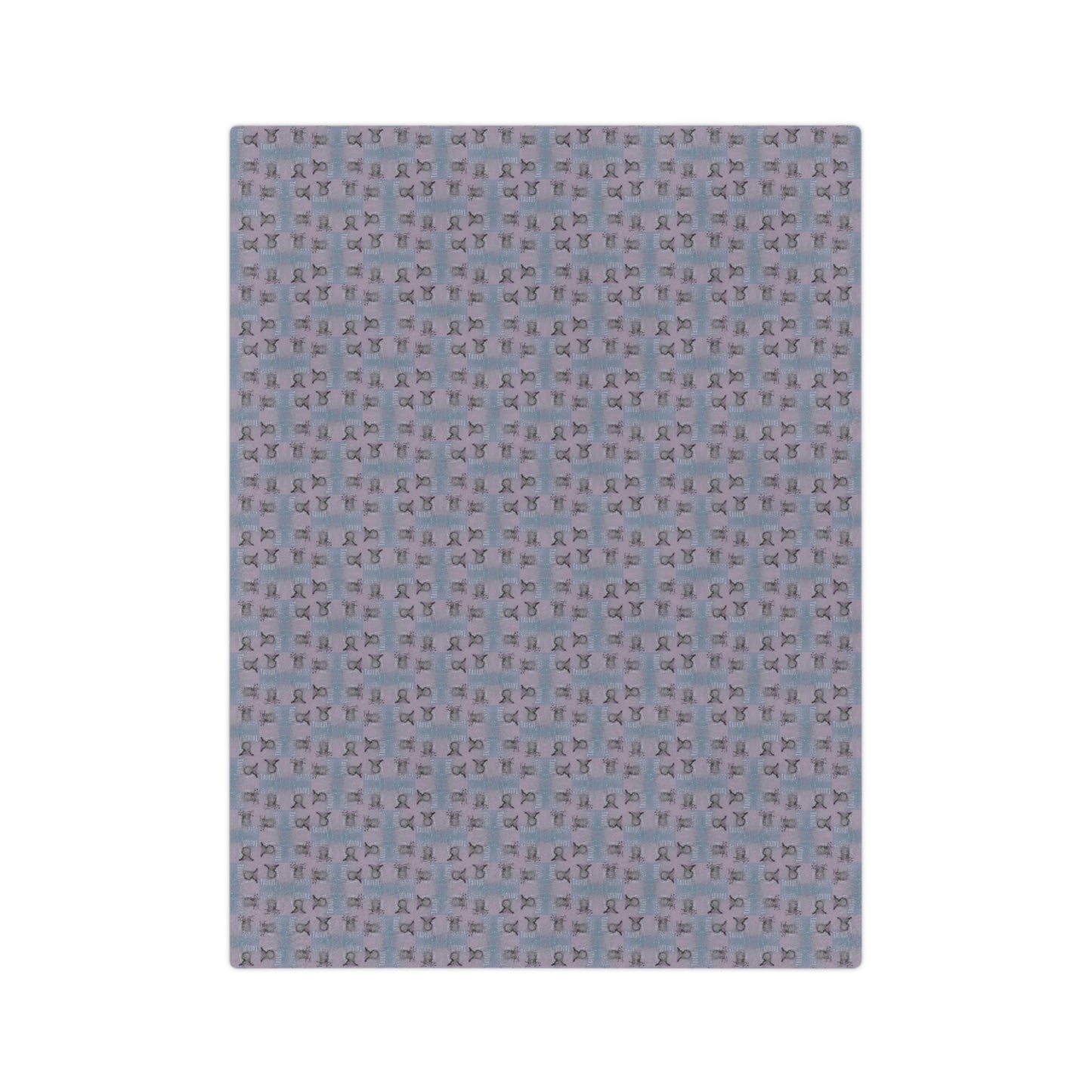 TAURUS Glyph Print Minky Velveteen Blanket