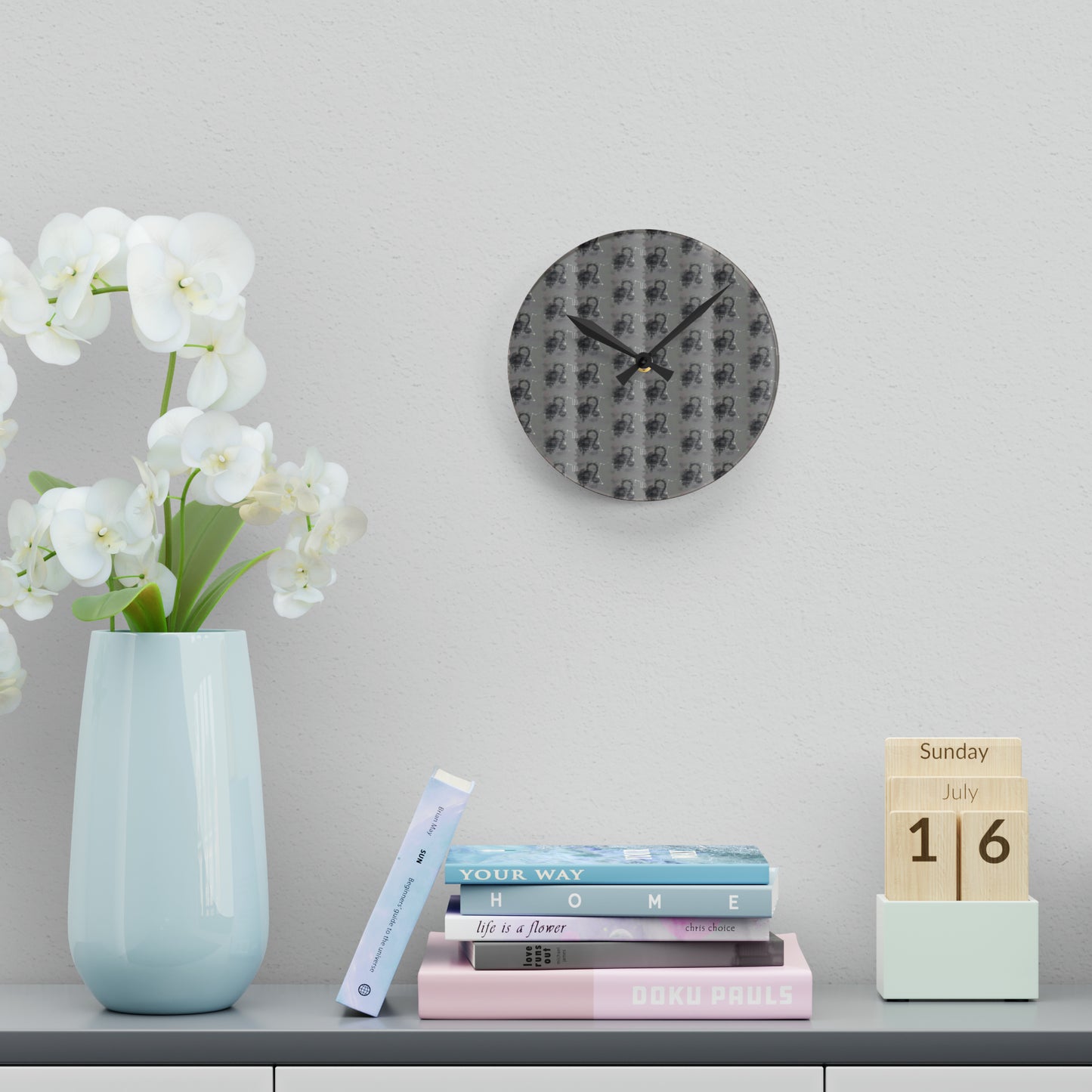 LEO Glyph Print Wall Clock (Leo)