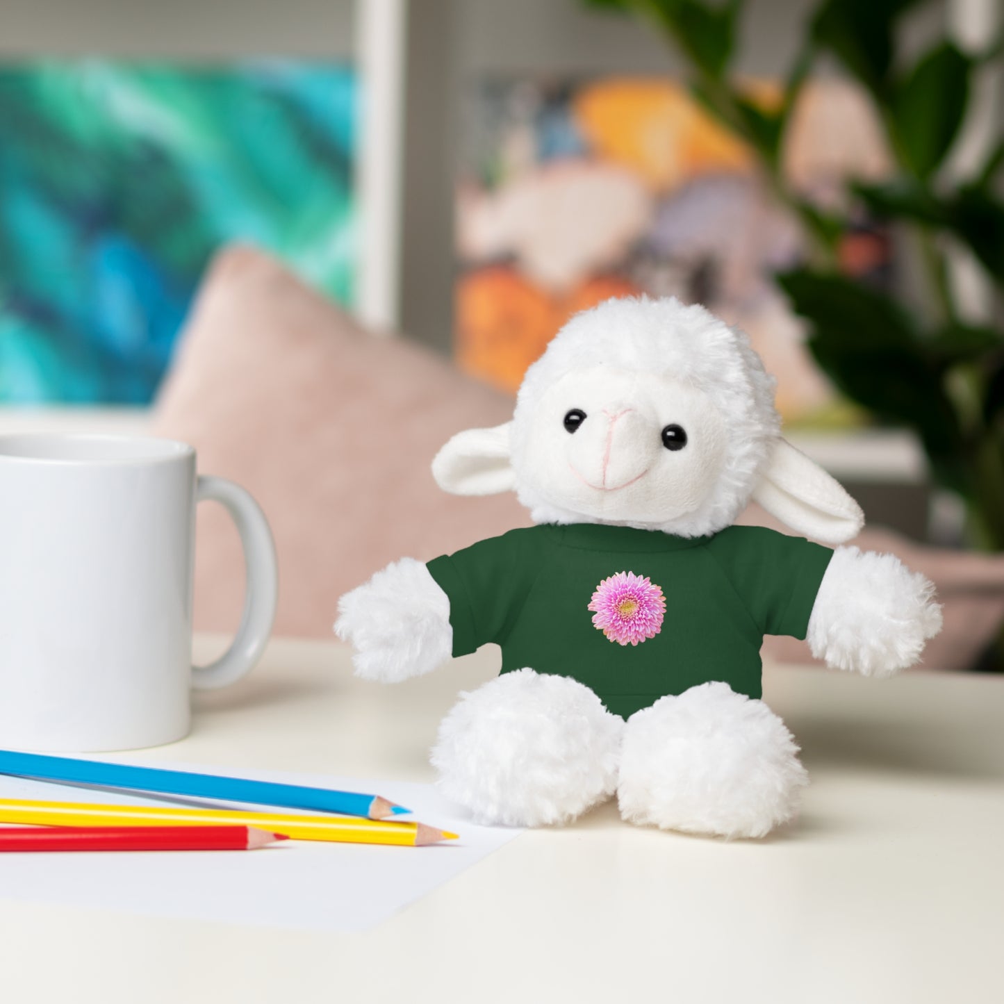 Calendar MONTH 11 November Flower “Chrysanthemum” Tee shirt detail on Animal of choice (5) to choose from - Perfect Gift for Babies and Toddlers