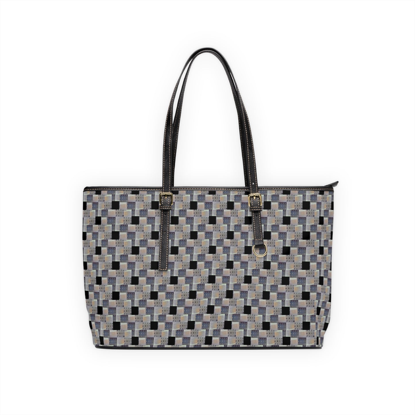 XYZodiacs 12 Zodiac Signs Checkered Print Vegan Tote Bag (Work/Play/Travel)
