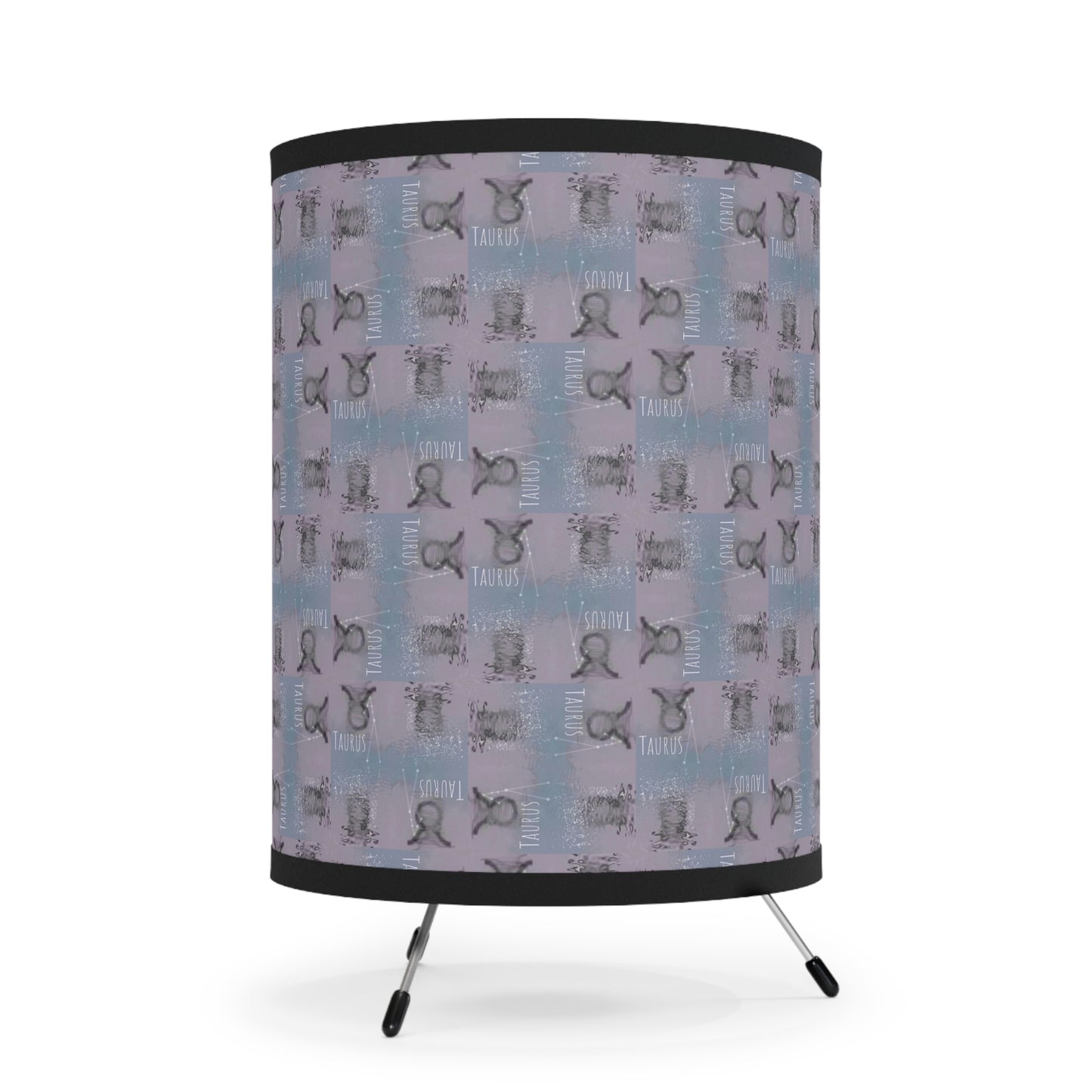 TAURUS Glyph Print Lamp TriPod with High-Res Printed Shade (Taurus)