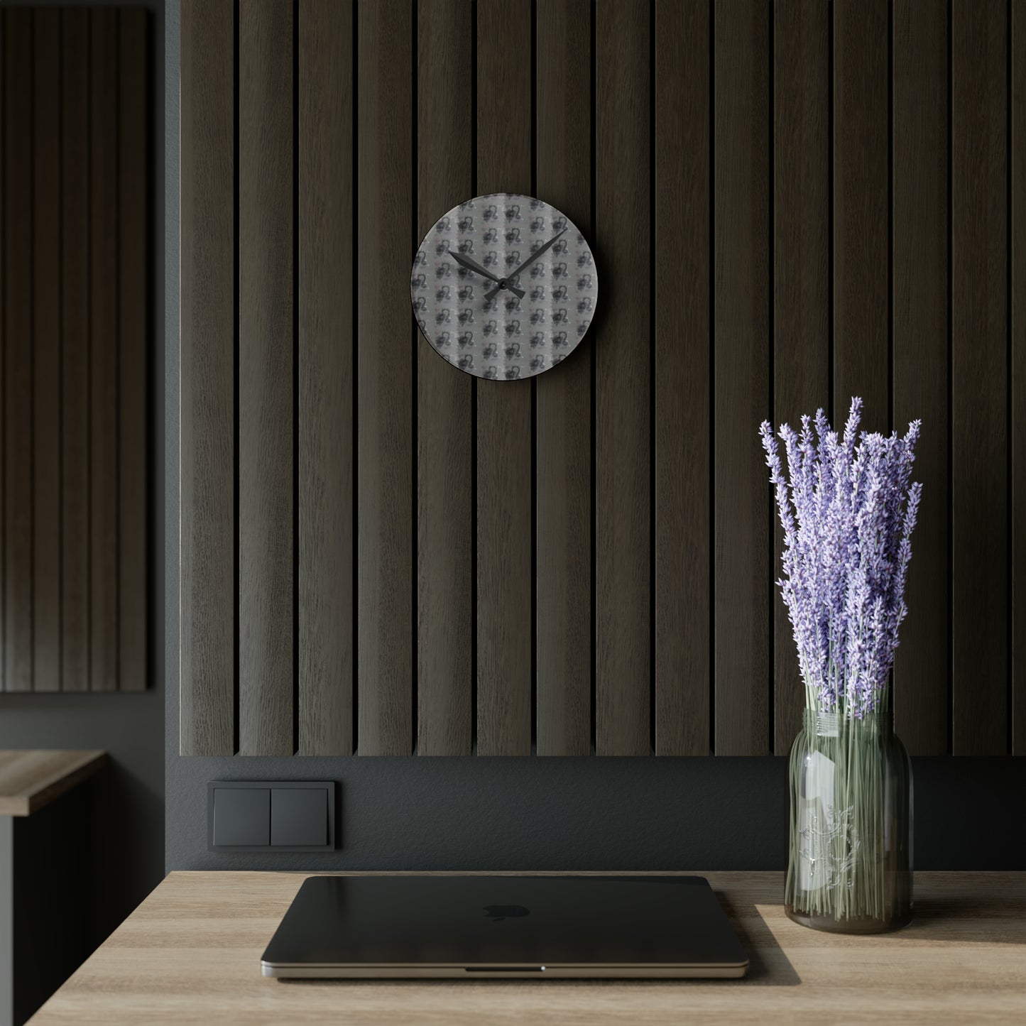 LEO Glyph Print Wall Clock (Leo)