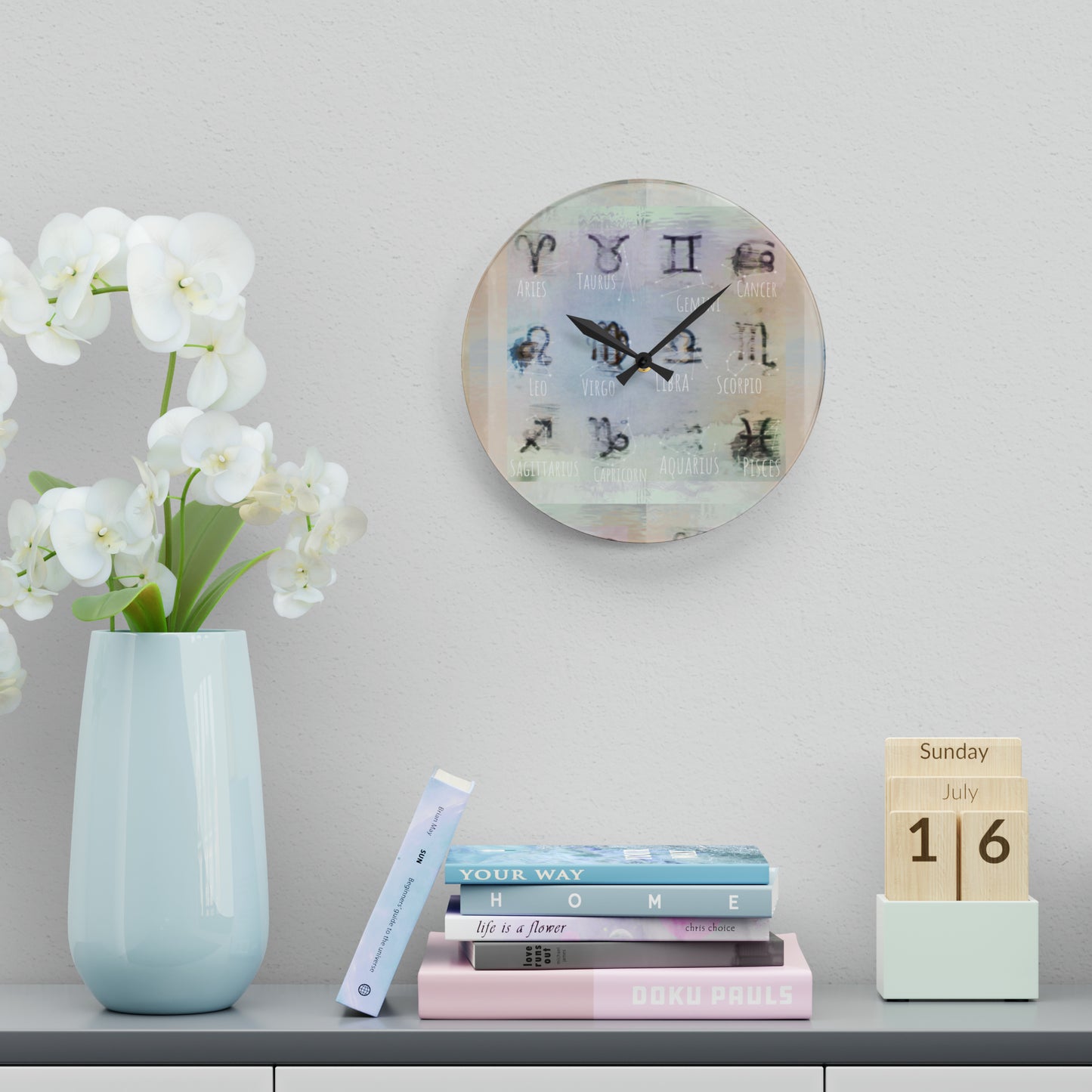 Wall Clock (12 Zodiac Signs)