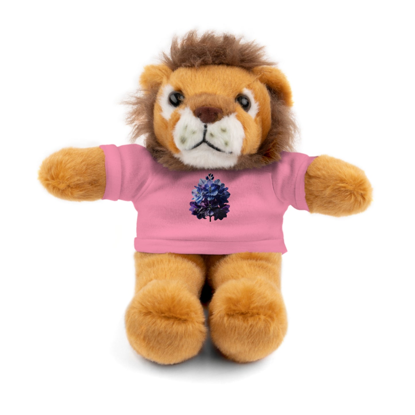 Calendar MONTH 07 July Flower “Larkspur” Tee shirt detail on Animal of choice (5) to choose from - Perfect Gift for Babies and Toddlers