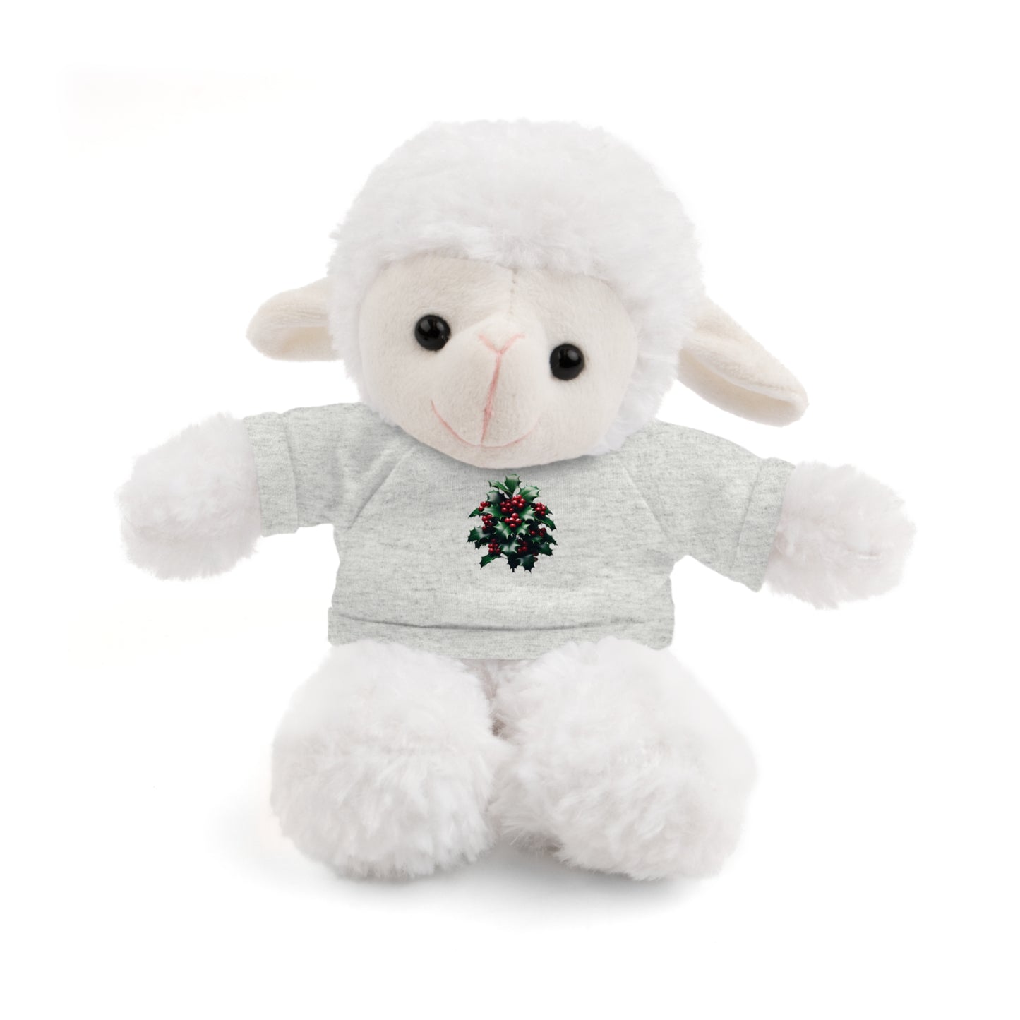 Calendar MONTH 12 December Flower “Holly” Tee shirt detail on Animal of choice (5) to choose from - Perfect Gift for Babies and Toddlers
