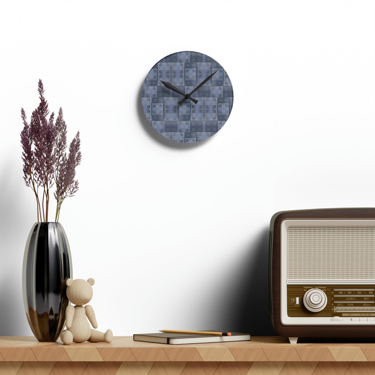 LIBRA Glyph Print Wall Clock (Libra)