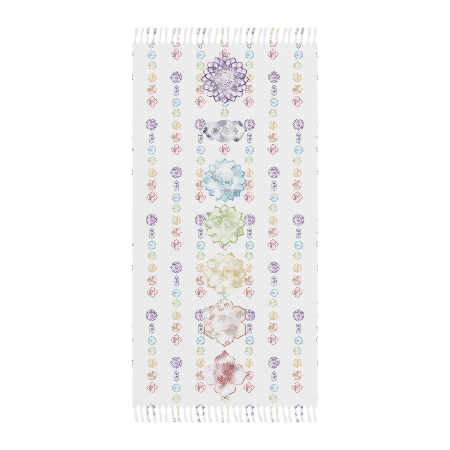 xyzodiacs 07 Chakras Namaste Boho Beach Cloth with 7 Chakras Design