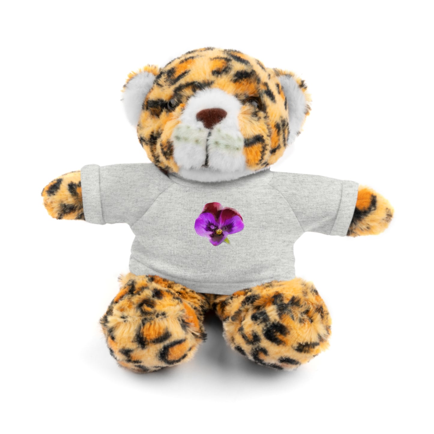 Calendar MONTH 02 February Flower “Violet” Tee shirt detail on Animal of choice (5) to choose from - Perfect Gift for Babies and Toddlers
