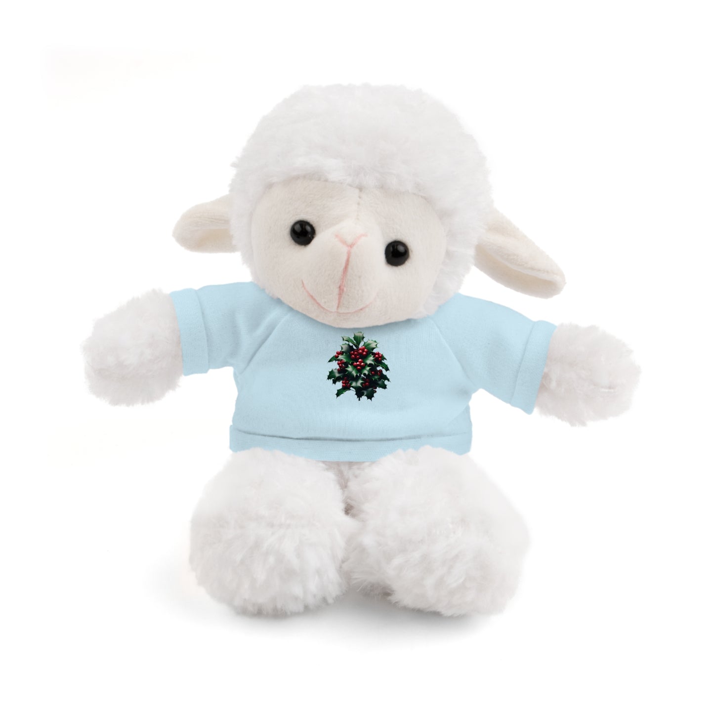 Calendar MONTH 12 December Flower “Holly” Tee shirt detail on Animal of choice (5) to choose from - Perfect Gift for Babies and Toddlers