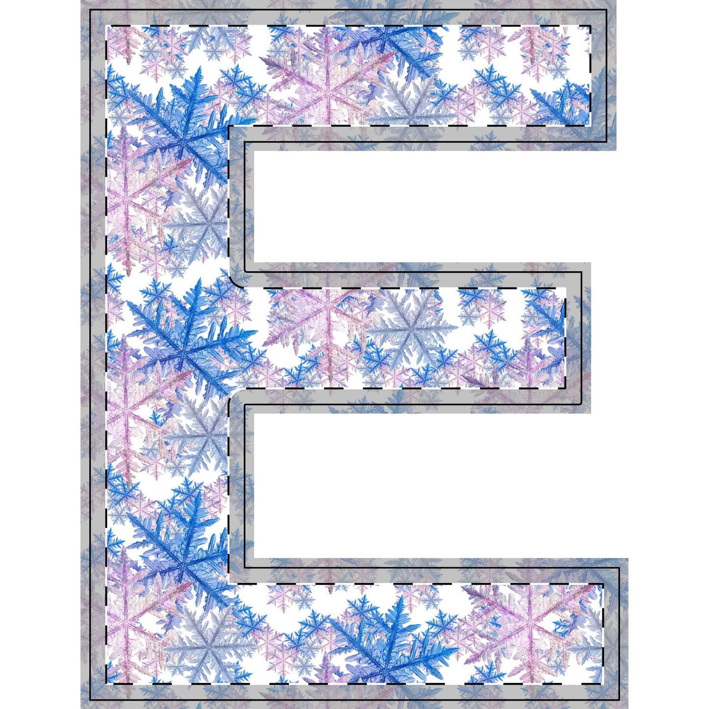 Winter WonderLand Design Collection SnowFlake Design Free-Standing Wooden Decor