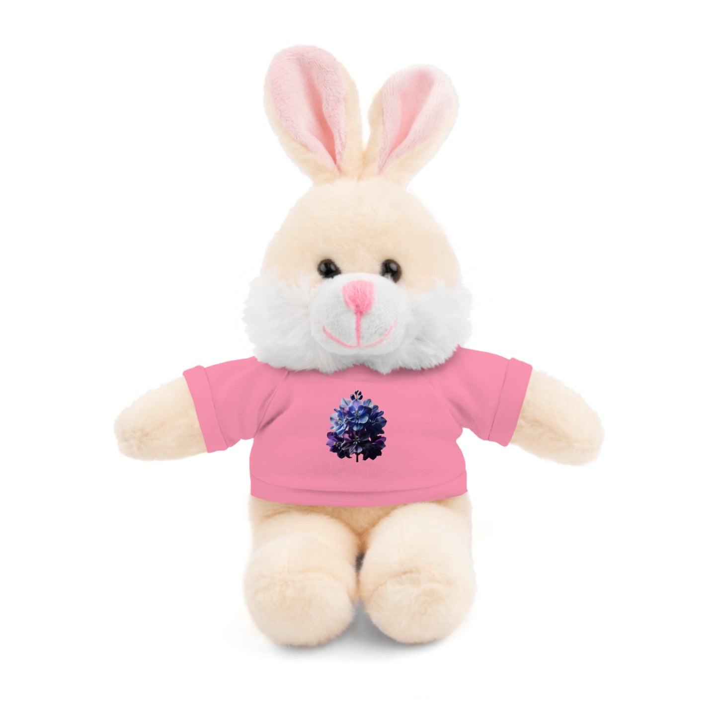 Calendar MONTH 07 July Flower “Larkspur” Tee shirt detail on Animal of choice (5) to choose from - Perfect Gift for Babies and Toddlers