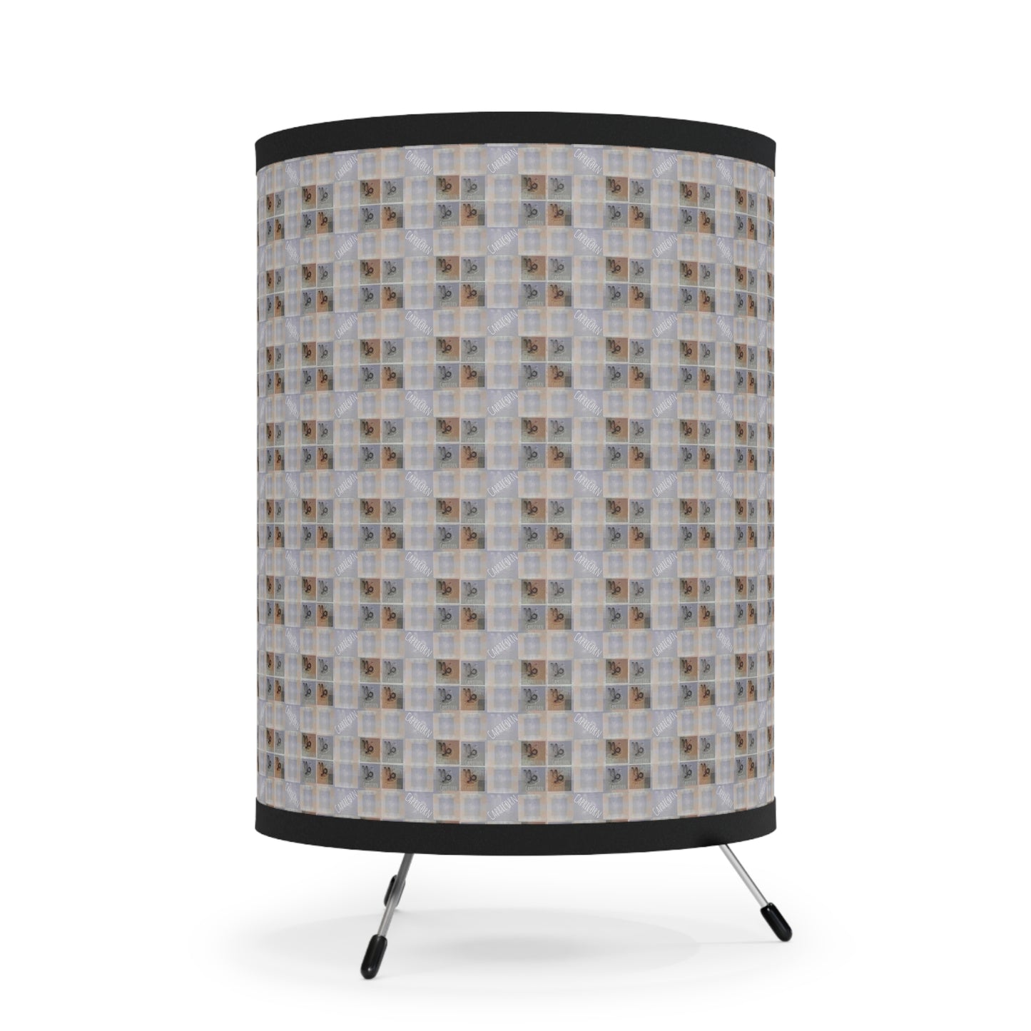 CAPRICORN Glyph Print Lamp TriPod with High-Res Printed Shade (Capricorn)