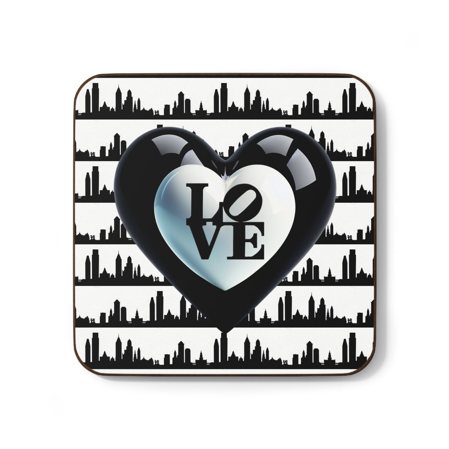 Philly Love City Skyline Design Coasters