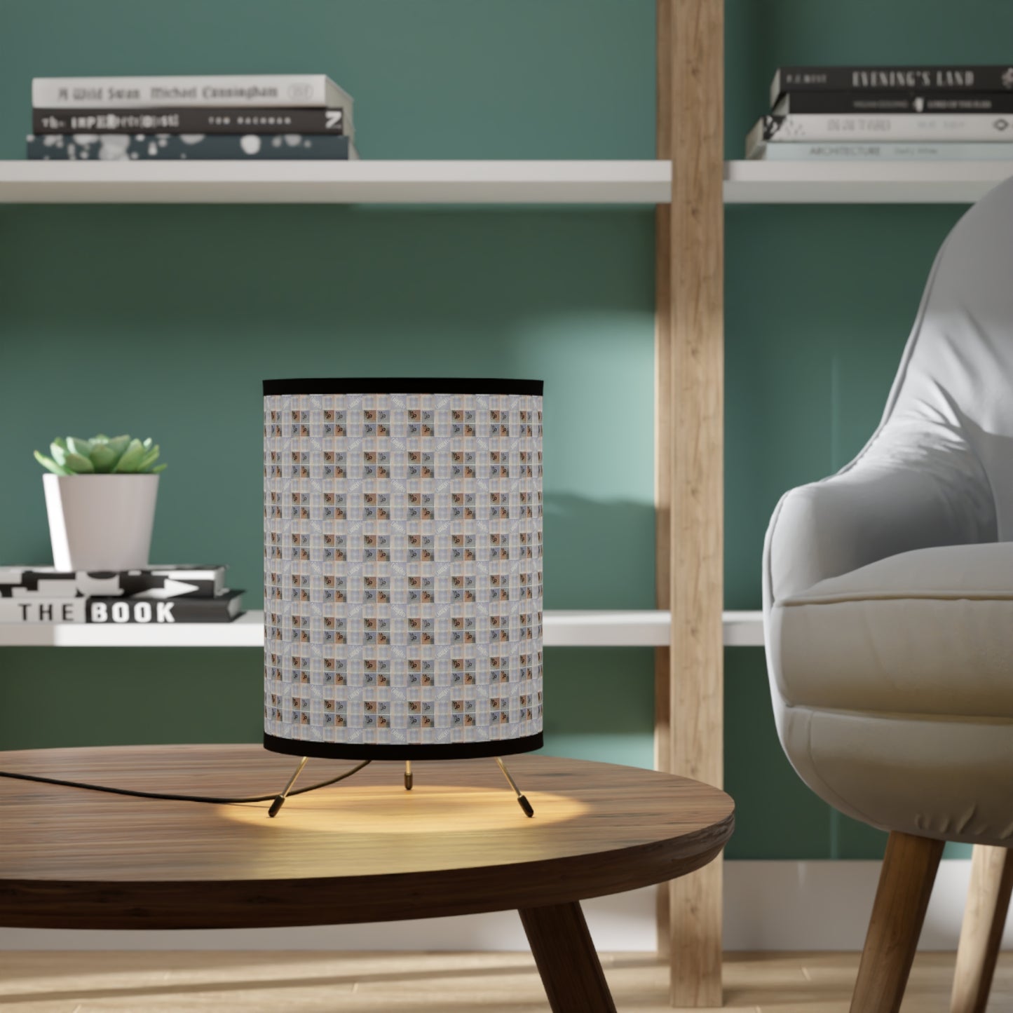 CAPRICORN Glyph Print Lamp TriPod with High-Res Printed Shade (Capricorn)