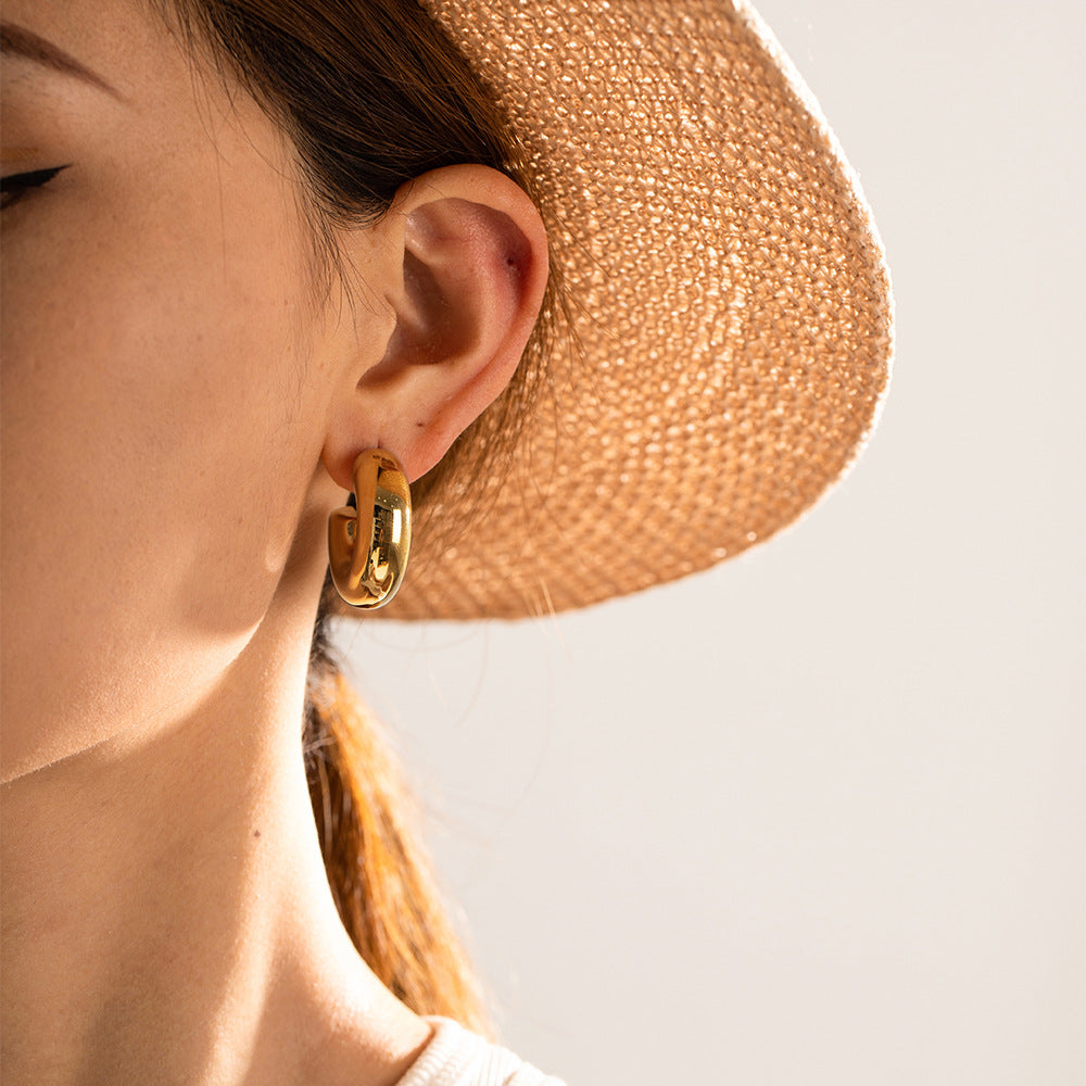 ZZZ XYZodiacs Jewelry High Quality Hoop Earrings (18K Gold)