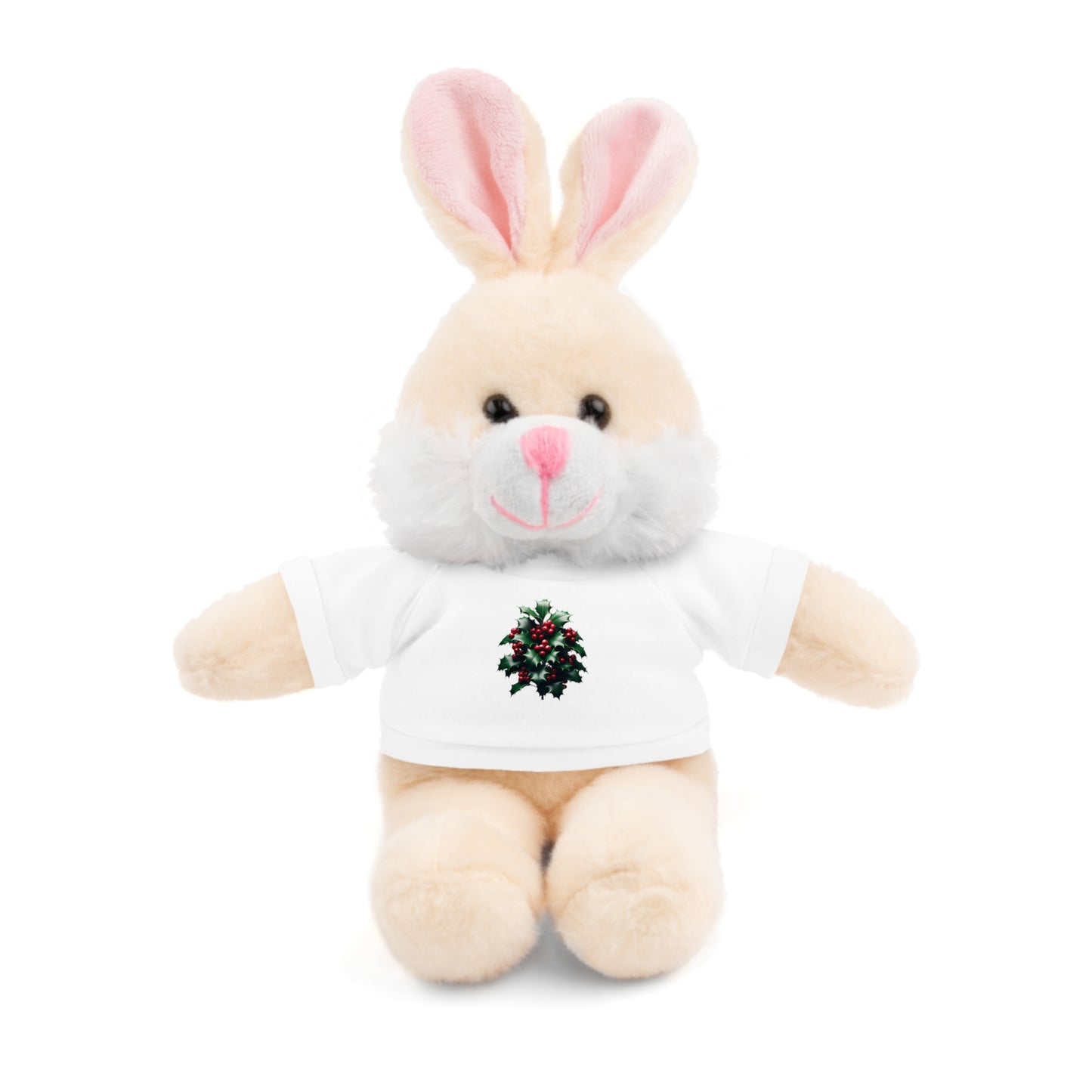Calendar MONTH 12 December Flower “Holly” Tee shirt detail on Animal of choice (5) to choose from - Perfect Gift for Babies and Toddlers