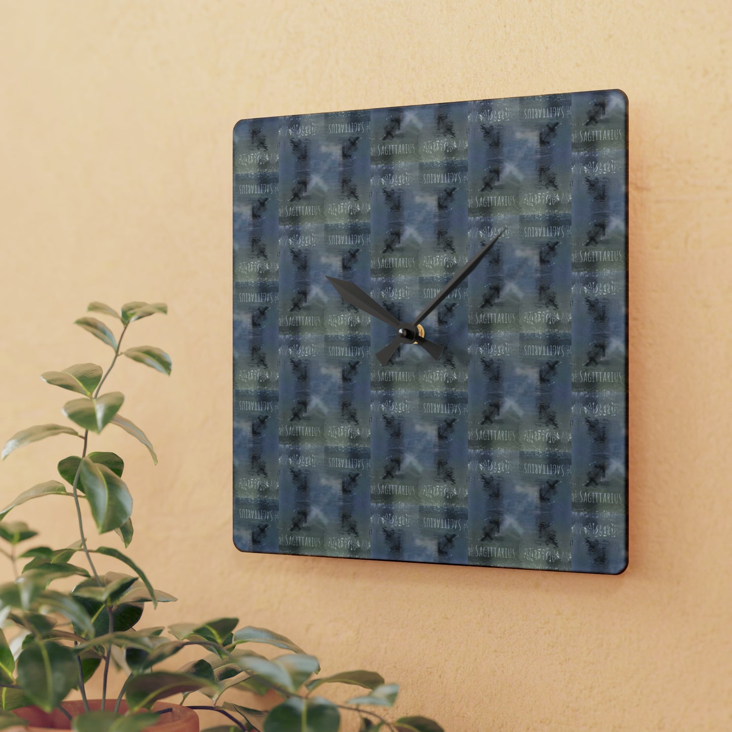 SAGITTARIUS Glyph Print Wall Clock (Sagittarius)