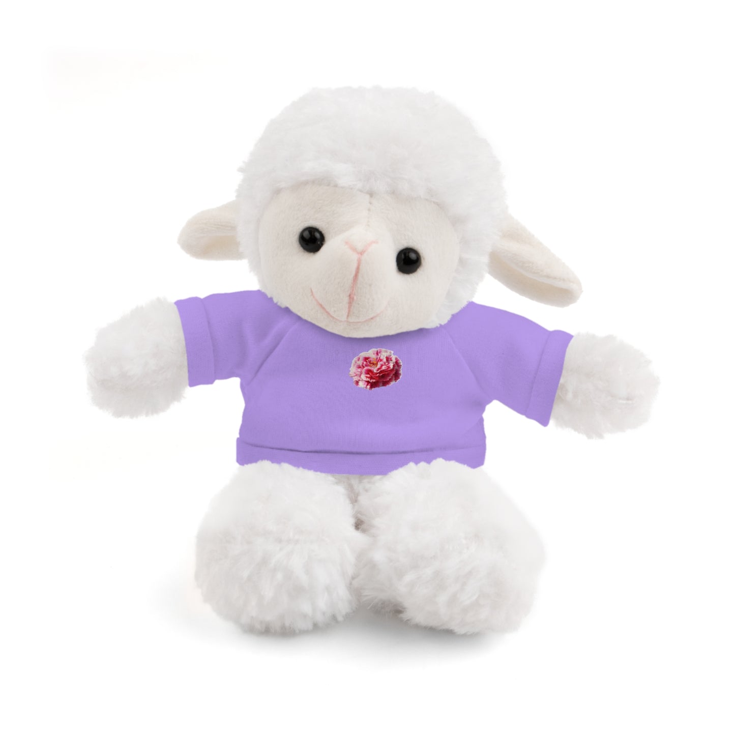 Calendar MONTH 01 January Flower “Carnation” Tee shirt detail on Animal of choice (5) to choose from - Perfect Gift for Babies and Toddlers