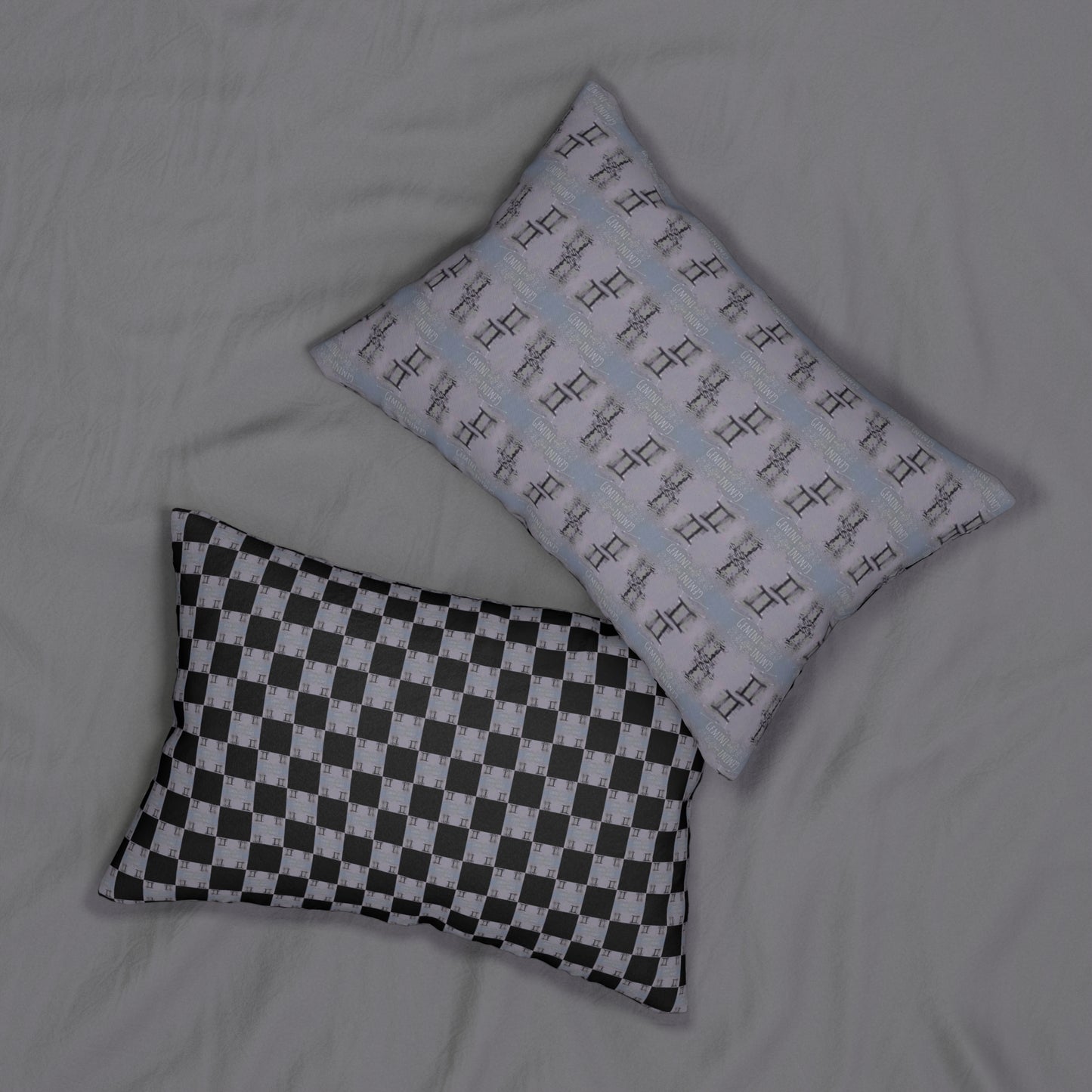 GEMINI Glyph Print Lumbar Pillow