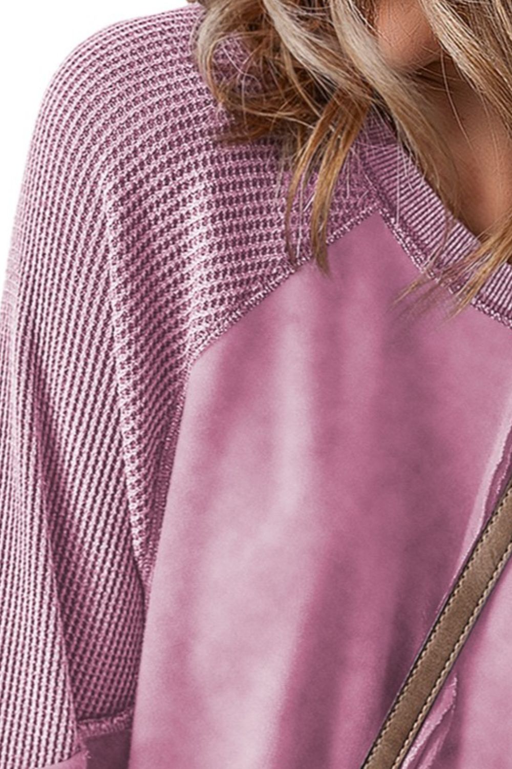 Women's Lucky Pick COTTON BLEND Exposed Seam Long Sleeve Sweatshirt