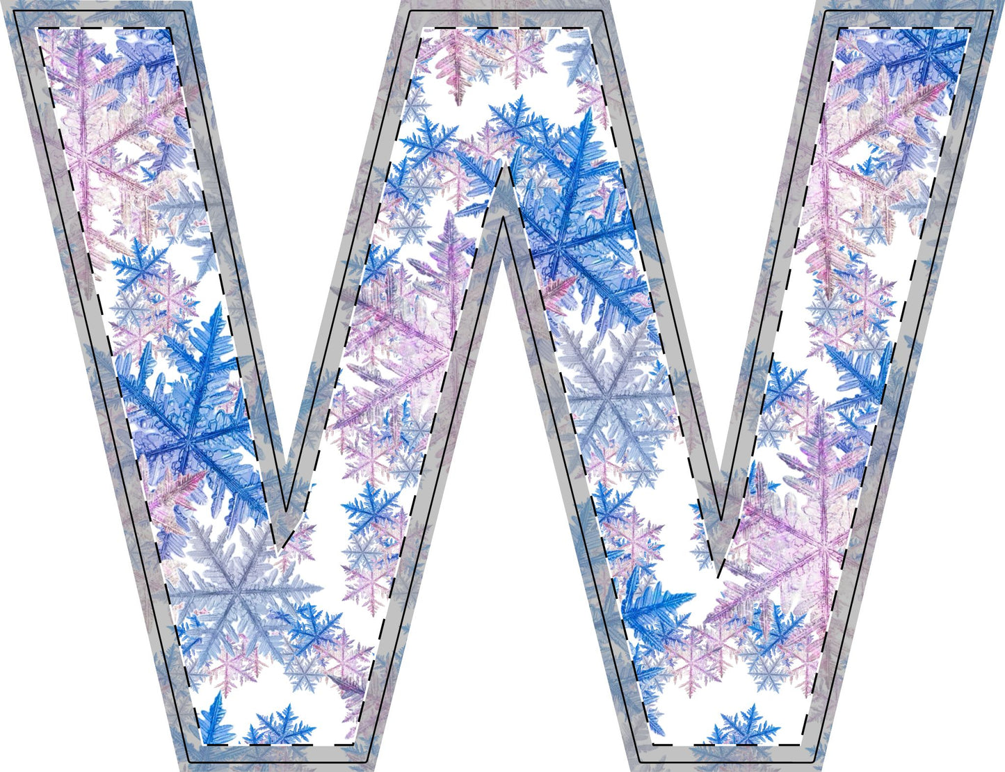 Winter WonderLand Design Collection SnowFlake Design Free-Standing Wooden Decor