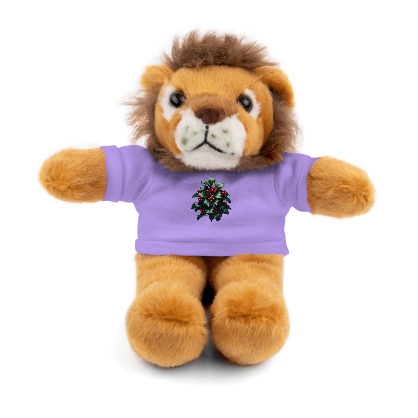 Calendar MONTH 12 December Flower “Holly” Tee shirt detail on Animal of choice (5) to choose from - Perfect Gift for Babies and Toddlers