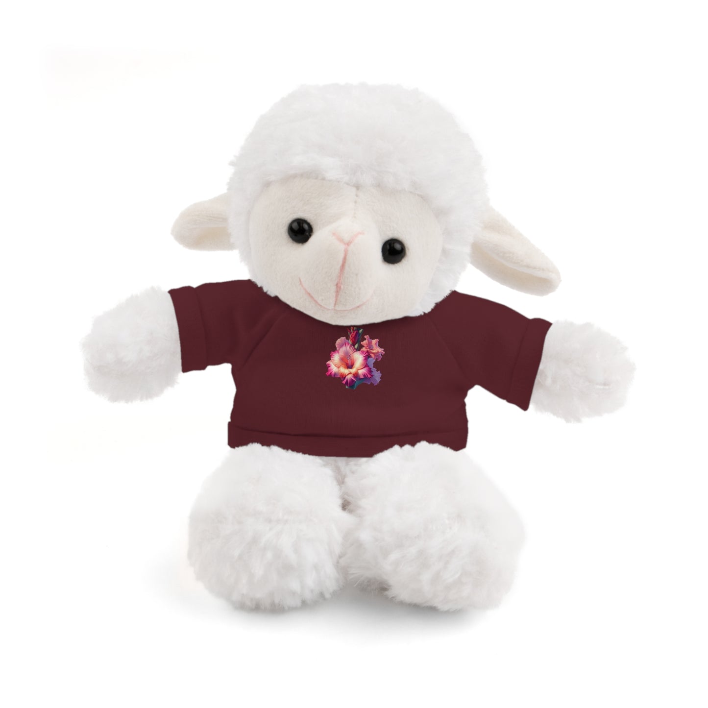 Calendar MONTH 08 August Flower “Gladiolus” Tee shirt detail on Animal of choice (5) to choose from - Perfect Gift for Babies and Toddlers