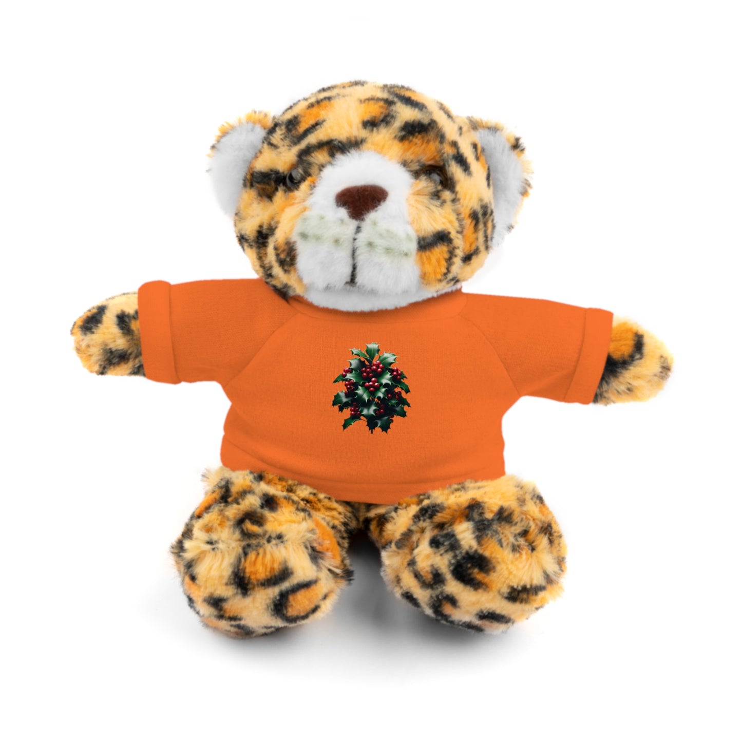 Calendar MONTH 12 December Flower “Holly” Tee shirt detail on Animal of choice (5) to choose from - Perfect Gift for Babies and Toddlers