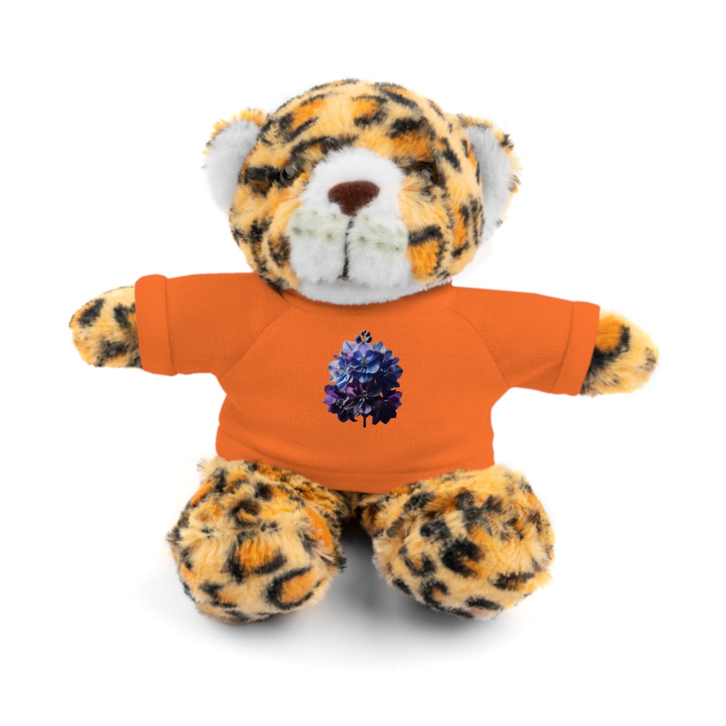 Calendar MONTH 07 July Flower “Larkspur” Tee shirt detail on Animal of choice (5) to choose from - Perfect Gift for Babies and Toddlers