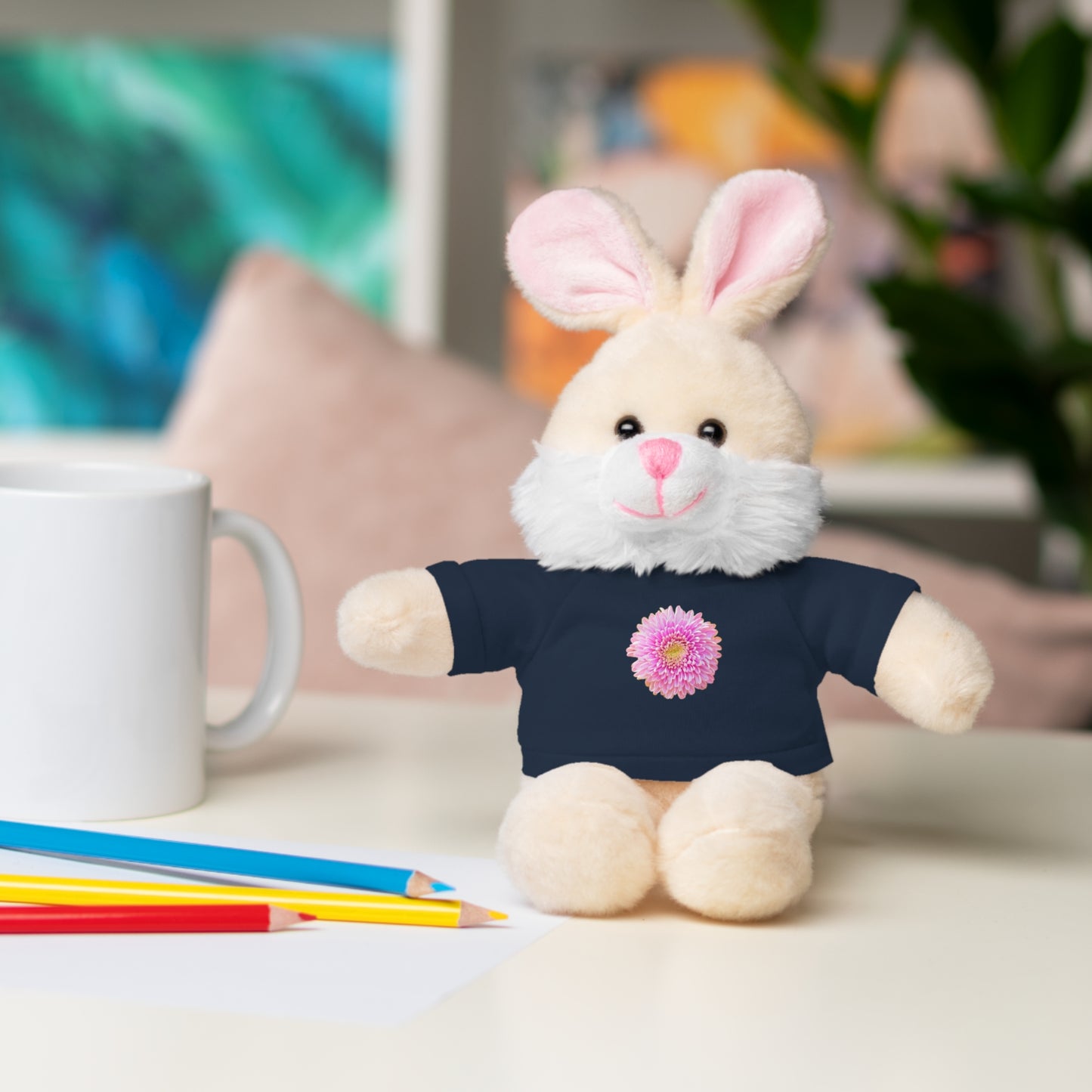 Calendar MONTH 11 November Flower “Chrysanthemum” Tee shirt detail on Animal of choice (5) to choose from - Perfect Gift for Babies and Toddlers