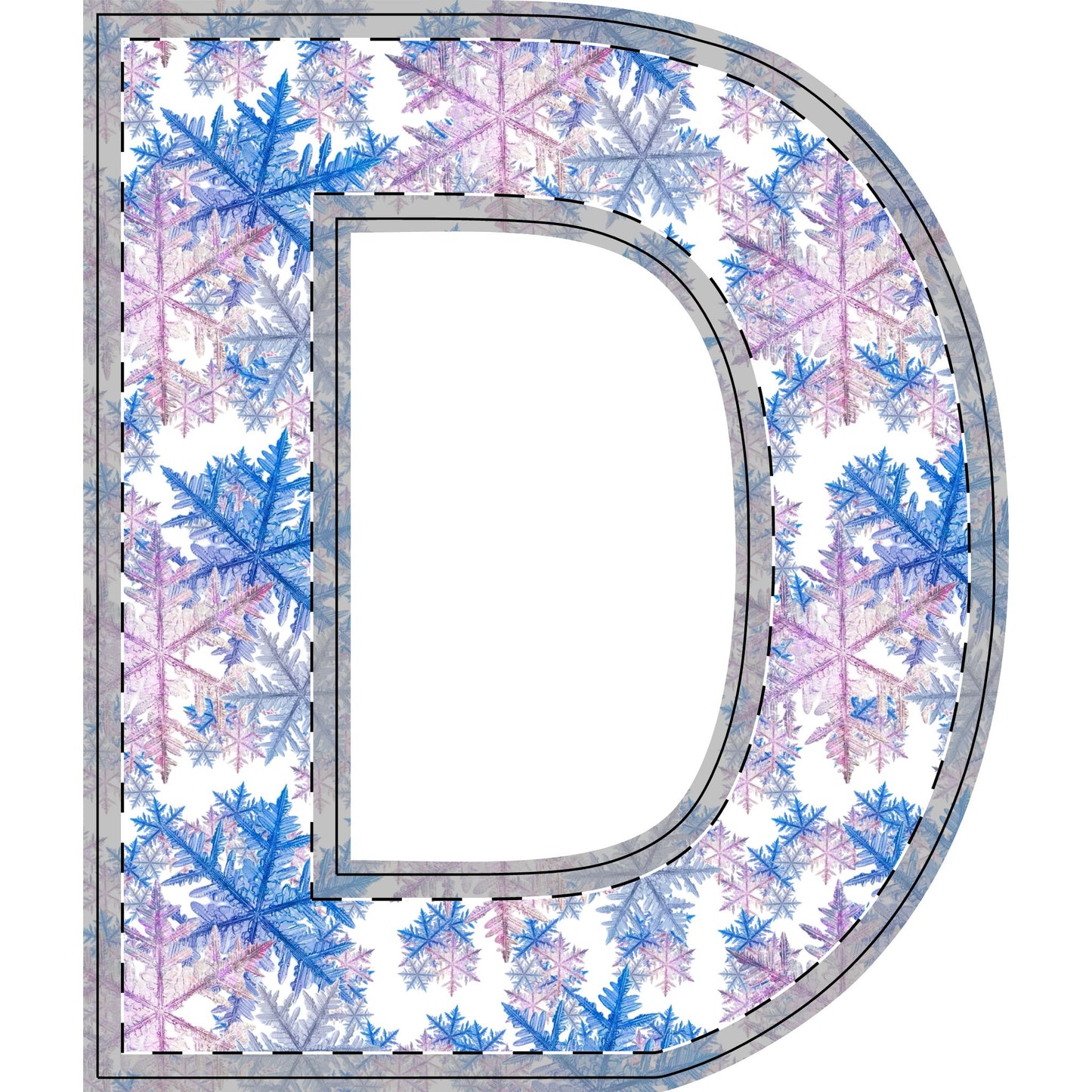 Winter WonderLand Design Collection SnowFlake Design Free-Standing Wooden Decor