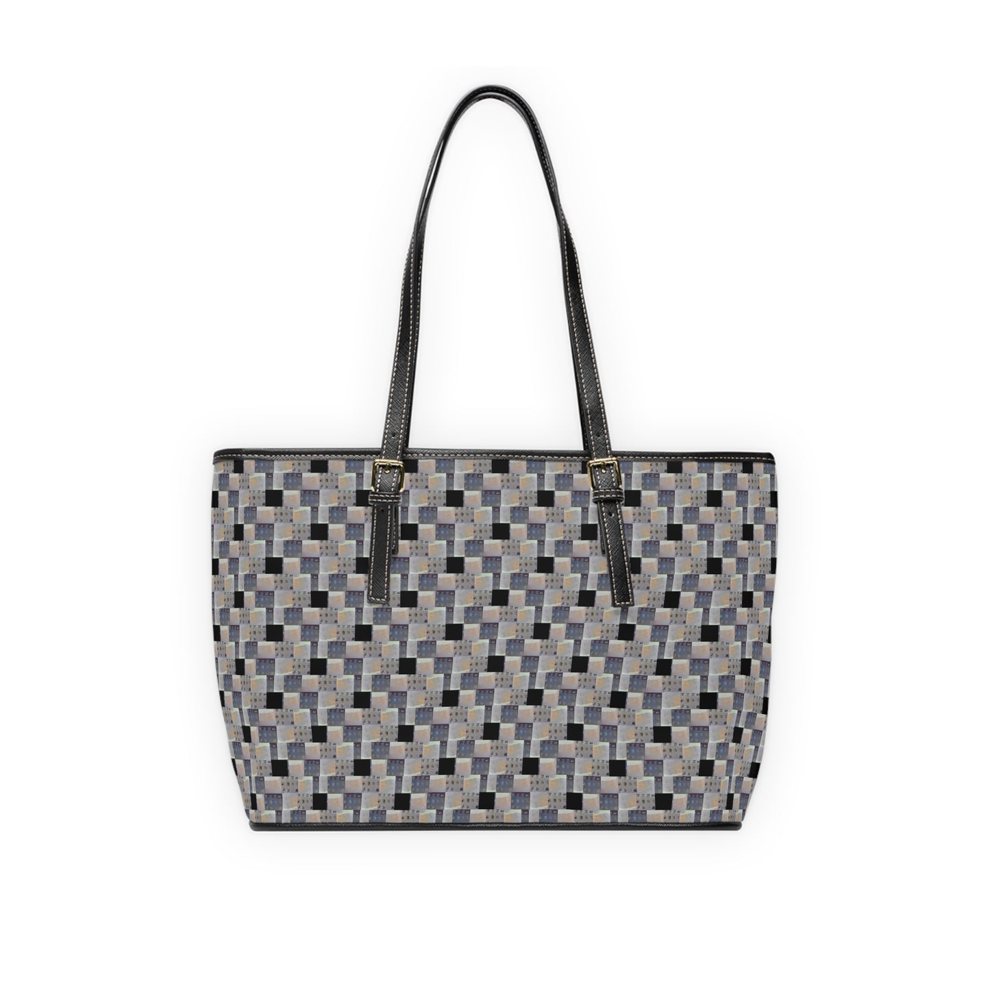 XYZodiacs 12 Zodiac Signs Checkered Print Vegan Tote Bag (Work/Play/Travel)