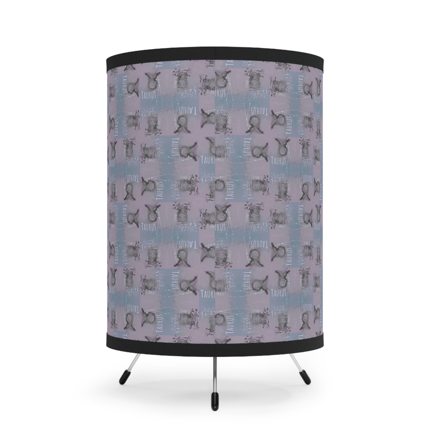 TAURUS Glyph Print Lamp TriPod with High-Res Printed Shade (Taurus)